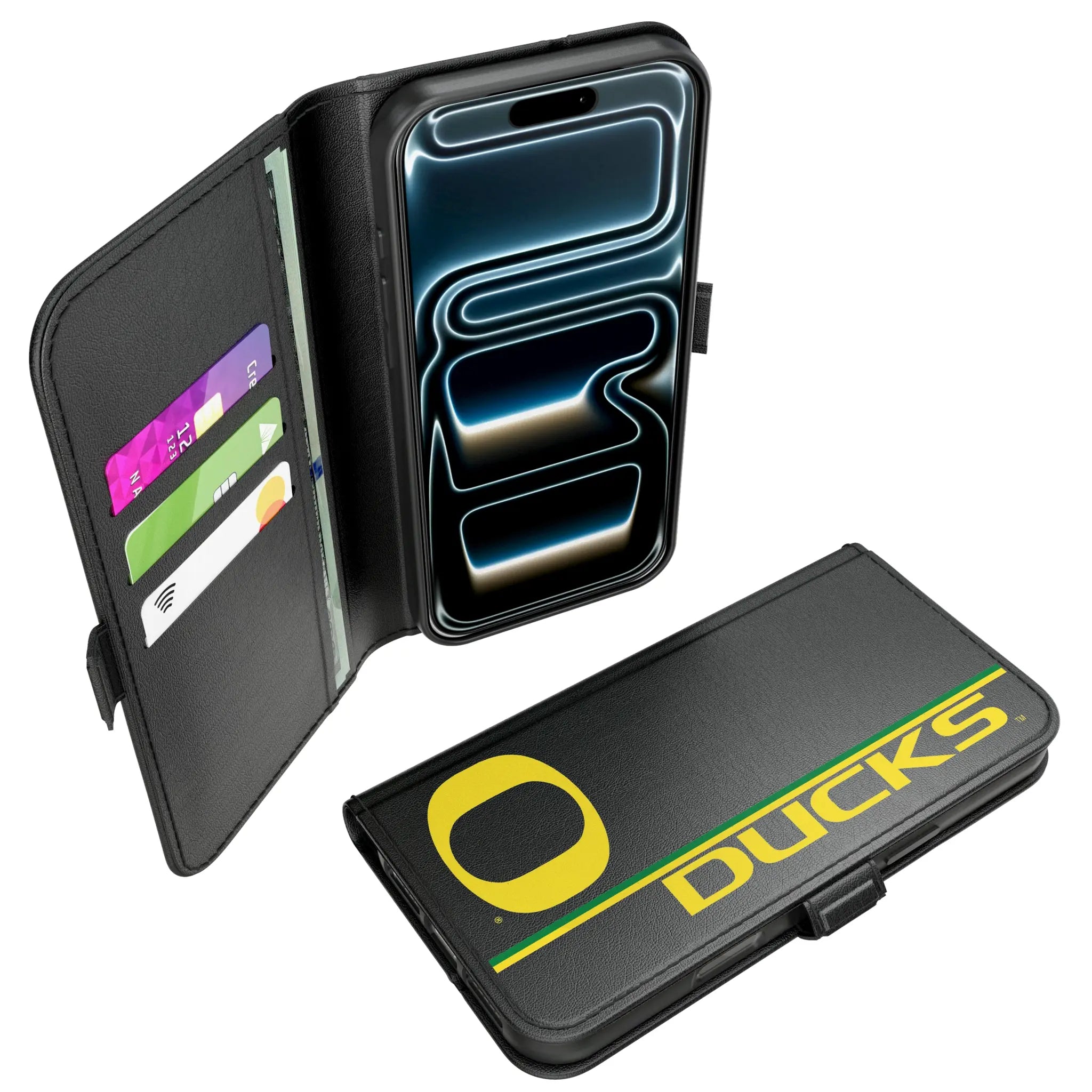 University of Oregon Ducks Sidebar iPhone Folio Phone Case for Apple iPhone#Device_iPhone 17 Pro Max
