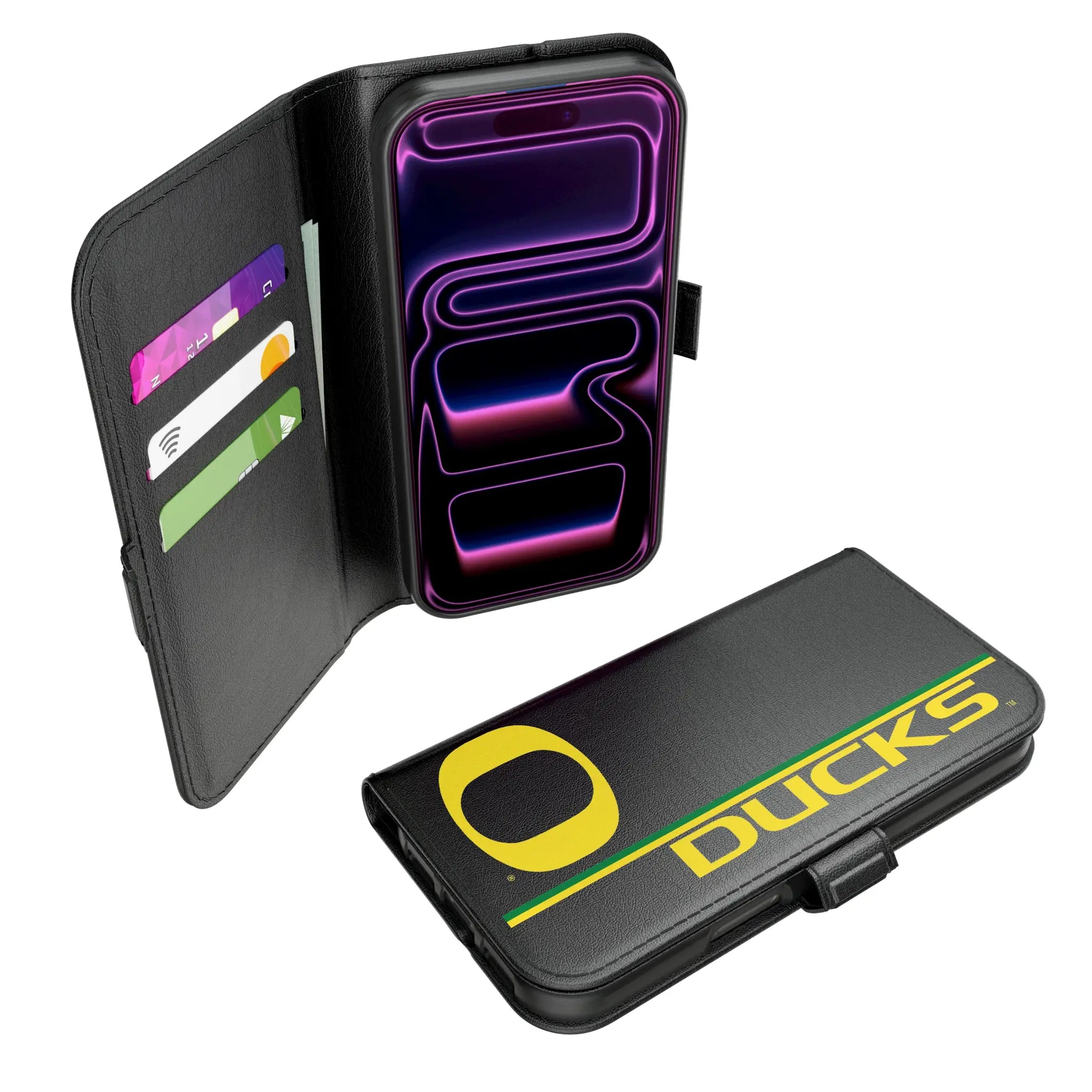 University of Oregon Ducks Sidebar iPhone Folio Phone Case for Apple iPhone#Device_iPhone 17 Pro