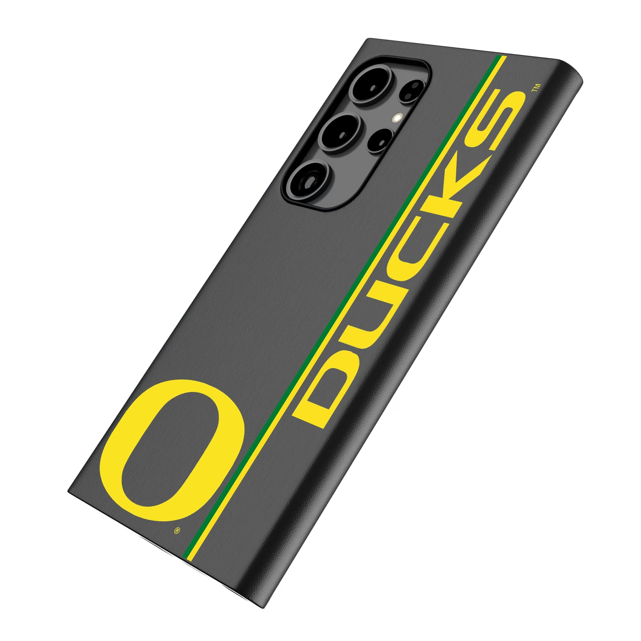 University of Oregon Ducks Sidebar Galaxy MagSafe Compatible Phone Case for Samsung Galaxy - Isometric View