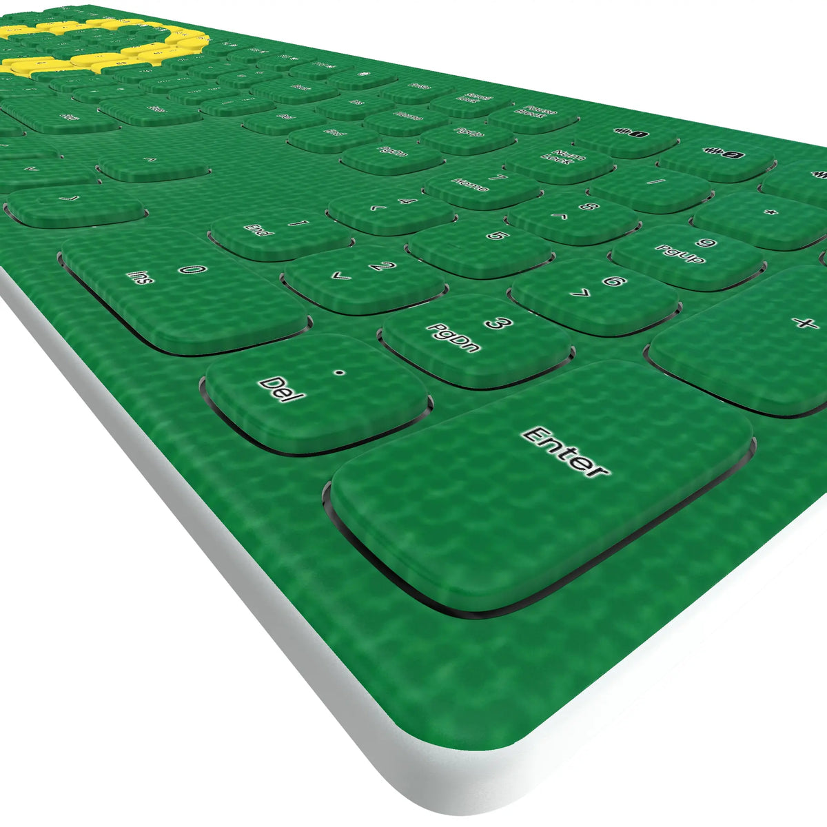 University of Oregon Ducks Solid KKB605 Curved Wireless Keyboard - Detail