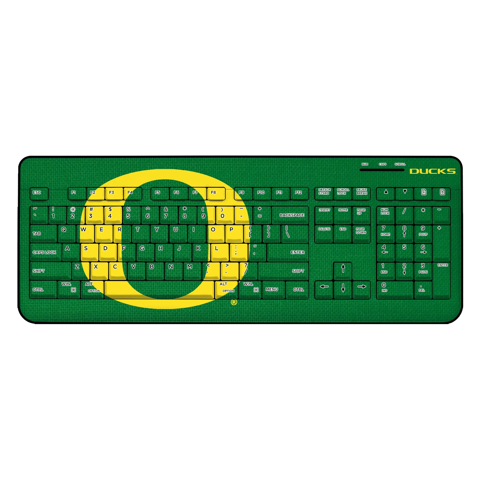 University of Oregon Ducks Solid Wireless USB Keyboard
