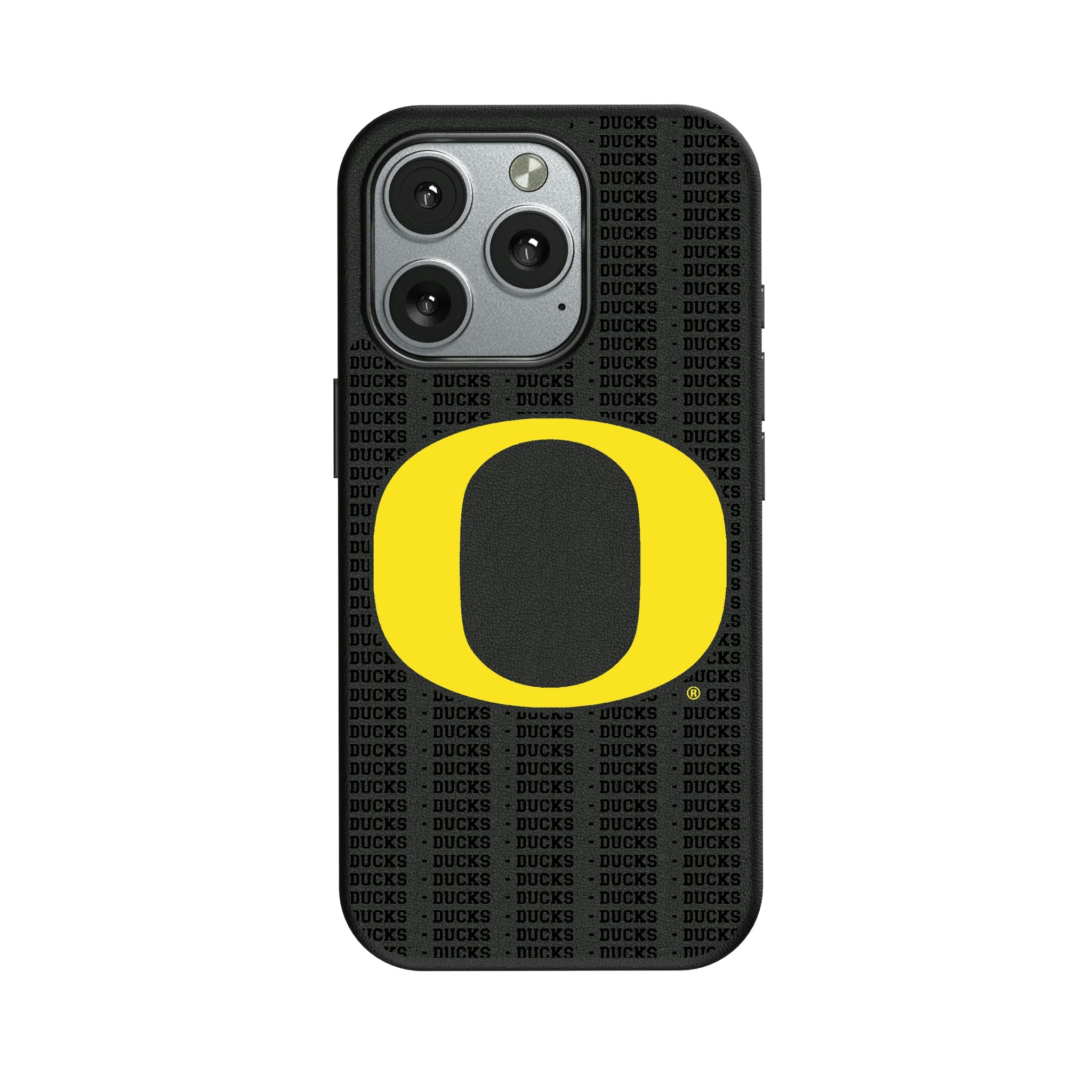 University of Oregon Ducks Text Backdrop iPhone MagSafe Compatible Phone Case for Apple iPhone