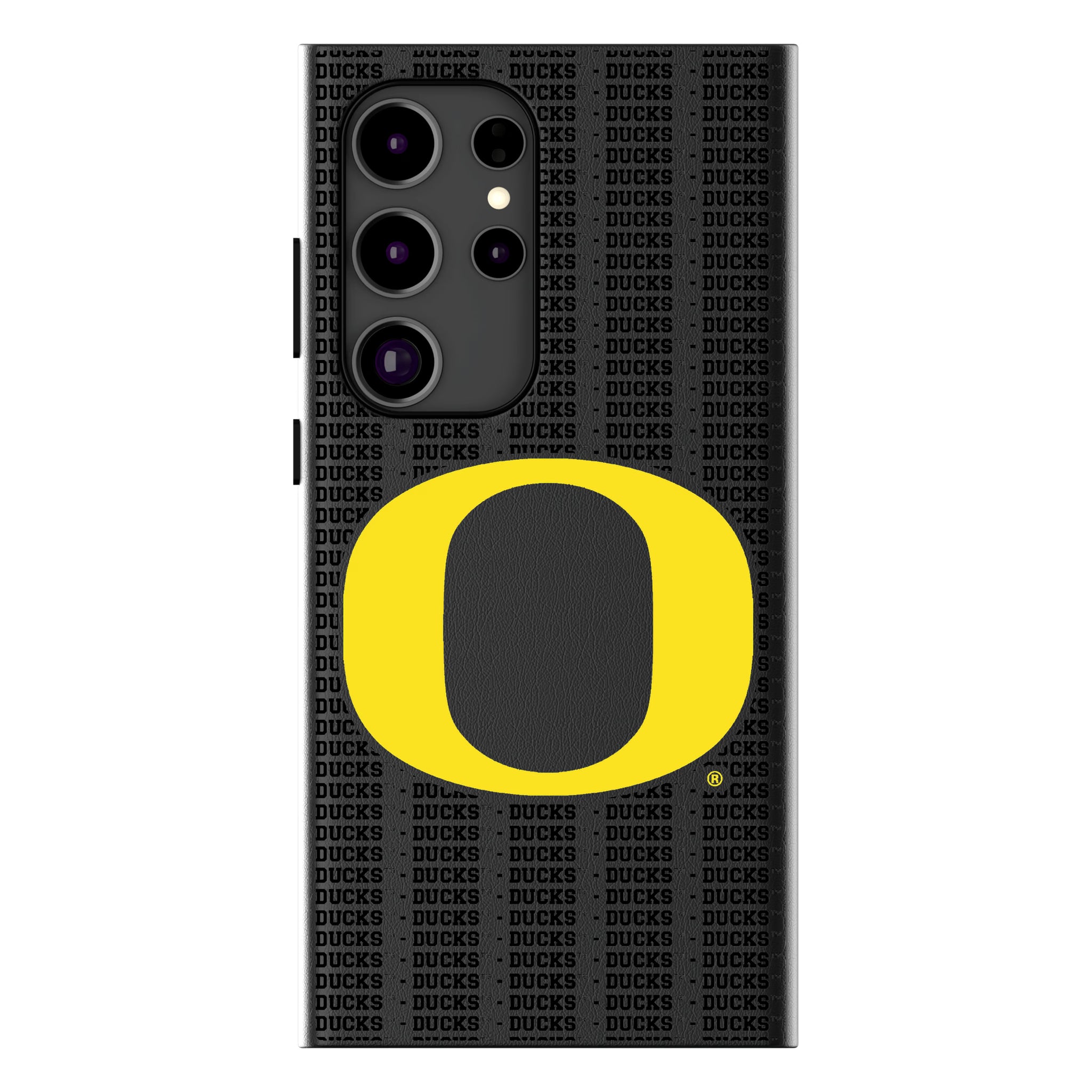 University of Oregon Ducks Text Backdrop Galaxy MagSafe Compatible Phone Case for Samsung Galaxy
