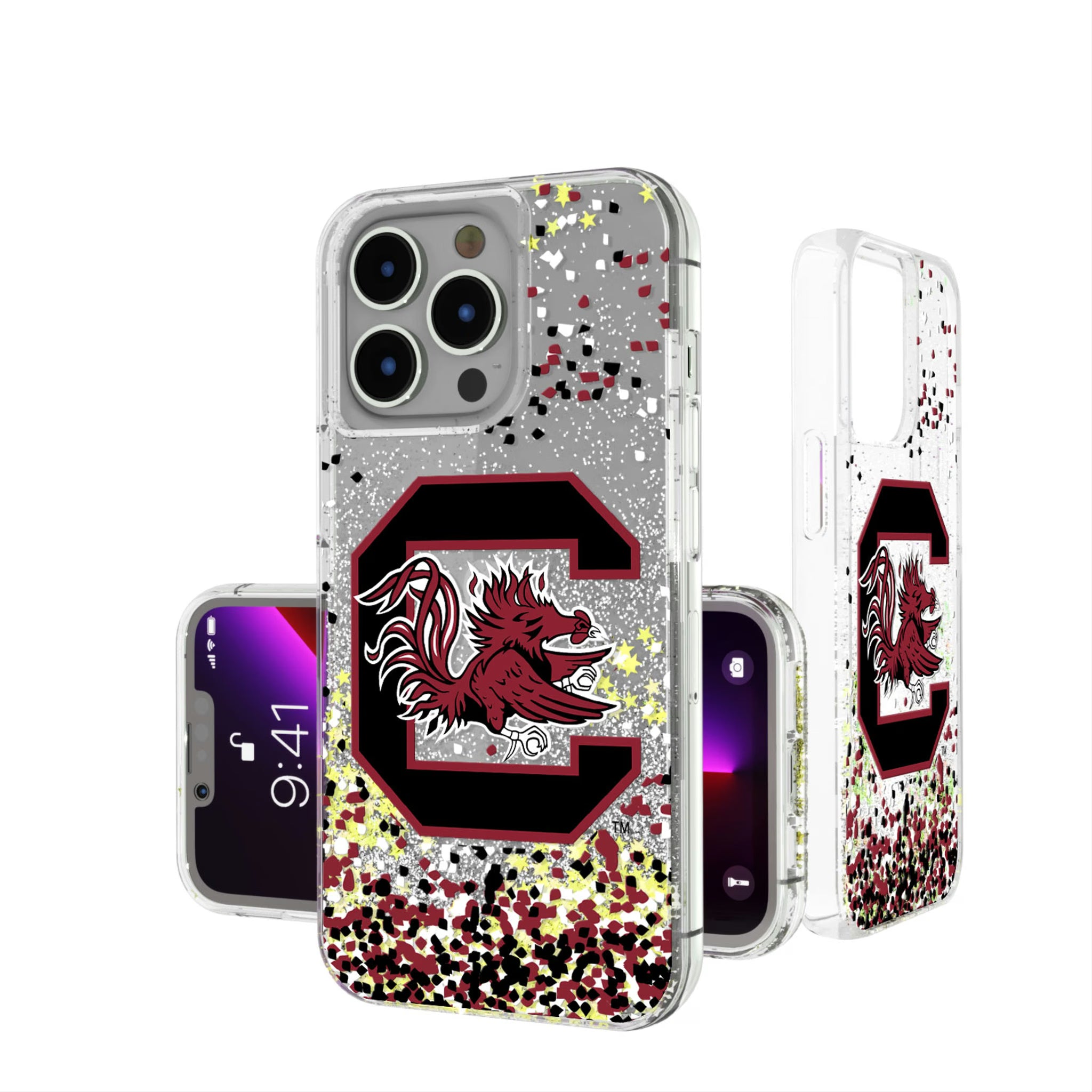 University of South Carolina Gamecocks Confetti iPhone Glitter Phone Case for Apple iPhone
