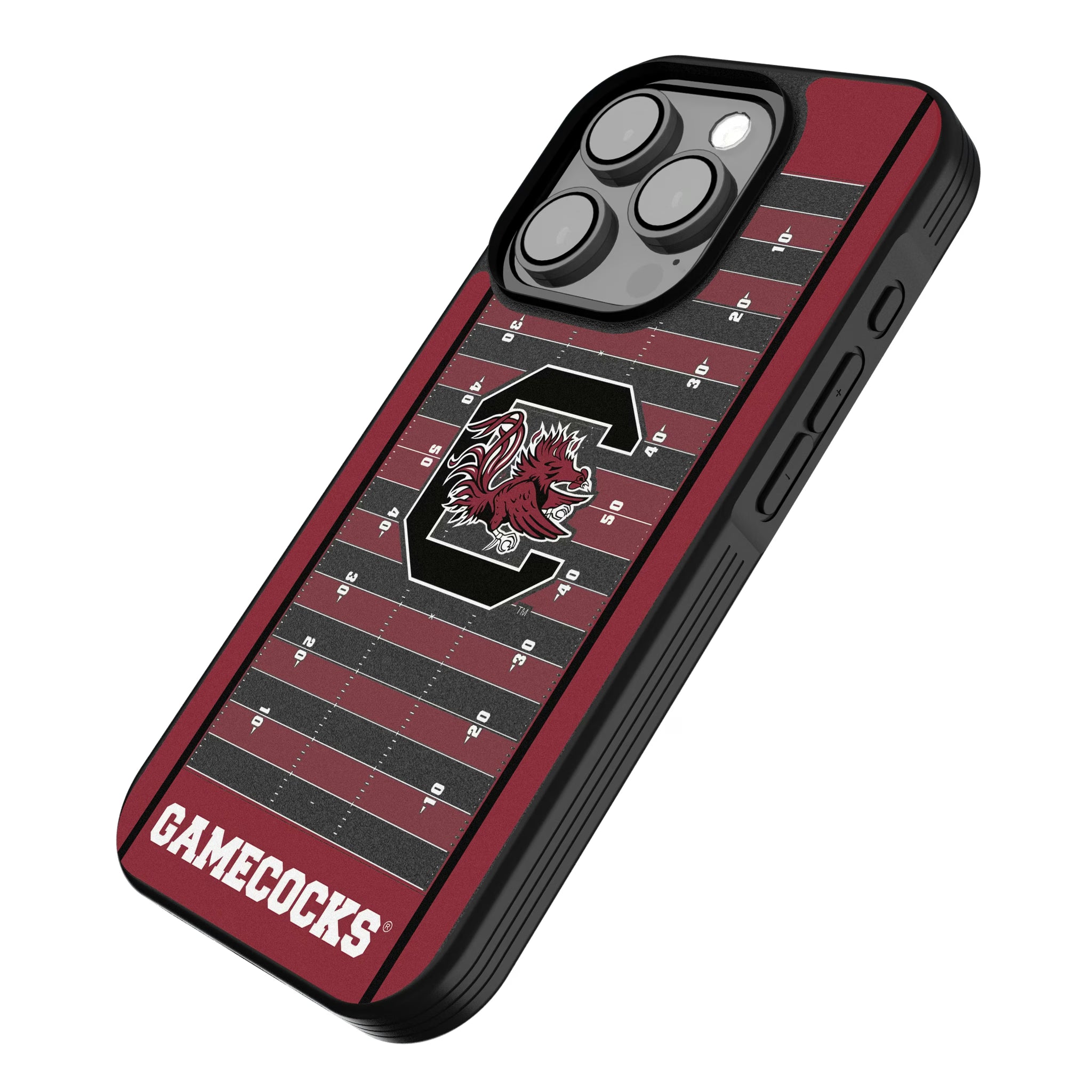 University of South Carolina Gamecocks Field iPhone Bump Phone Case for Apple iPhone - Isometric View