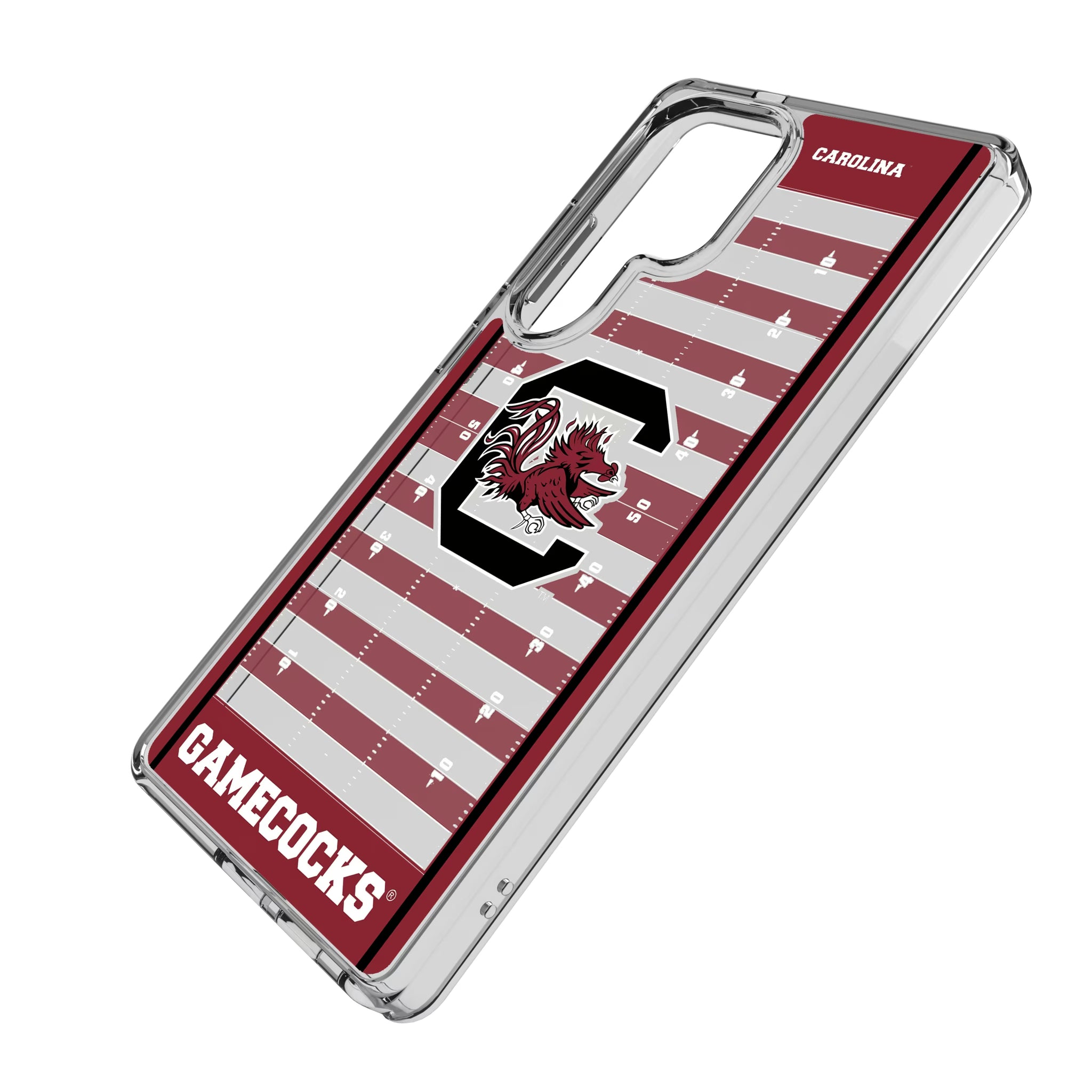 University of South Carolina Gamecocks Field Galaxy Clear Phone Case for Samsung Galaxy - Isometric View