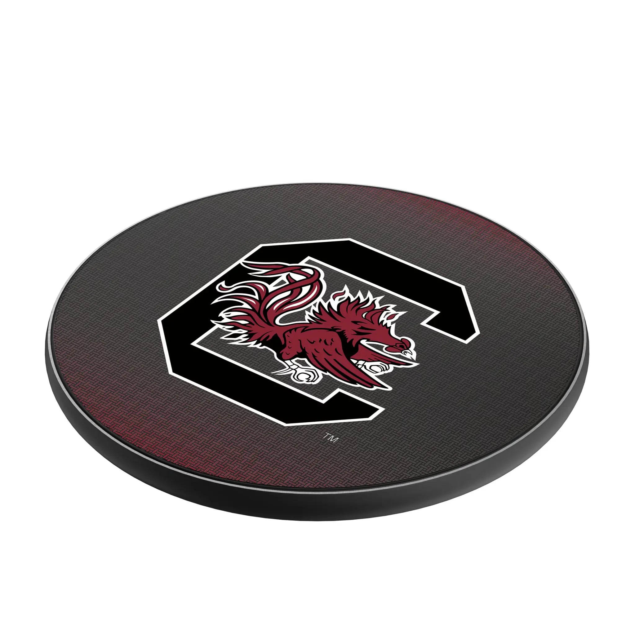 University of South Carolina Gamecocks Linen 15-Watt Wireless Charger - Isometric View