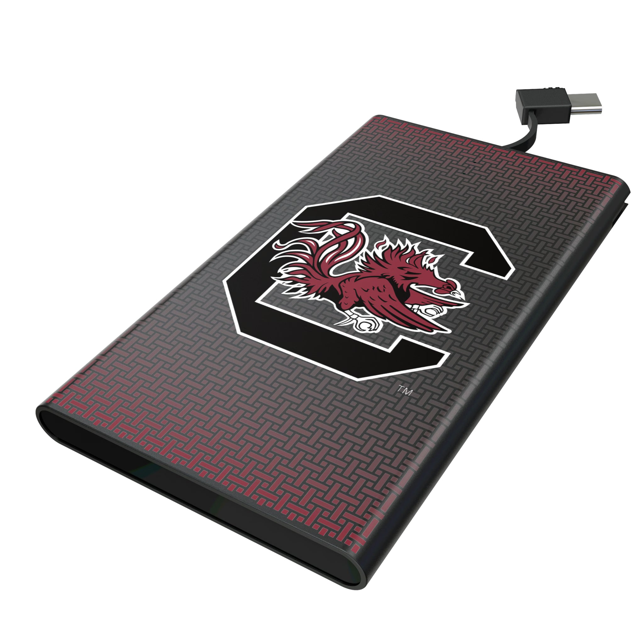University of South Carolina Gamecocks Linen 5000mAh Flat Powerbank
