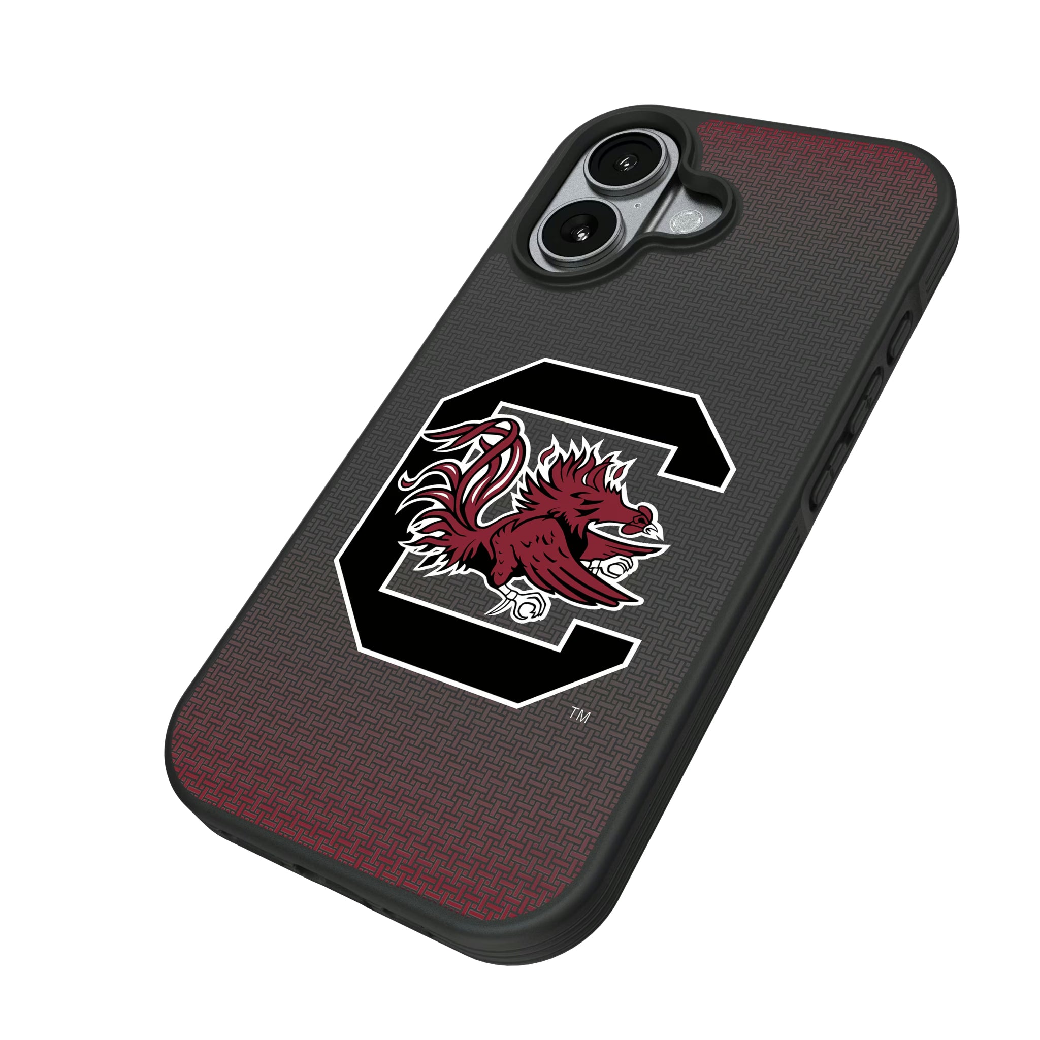 University of South Carolina Gamecocks Linen iPhone Bump Phone Case for Apple iPhone - Isometric View#Device_iPhone 17