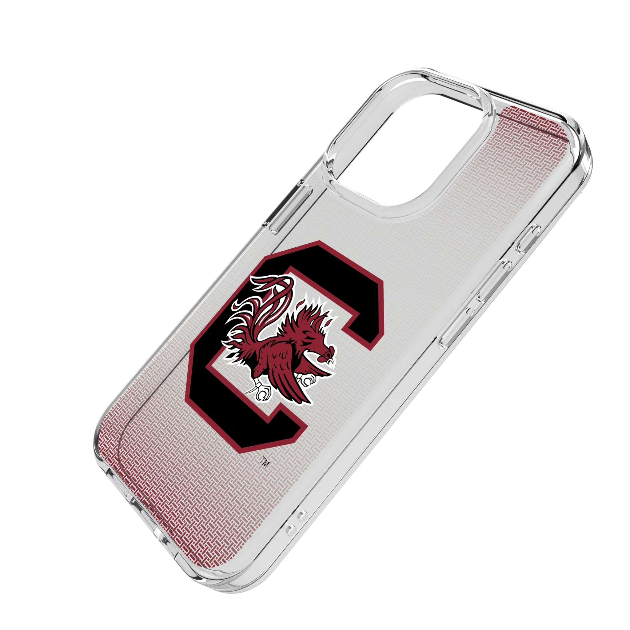 University of South Carolina Gamecocks Linen iPhone Clear Phone Case for Apple iPhone - Isometric View