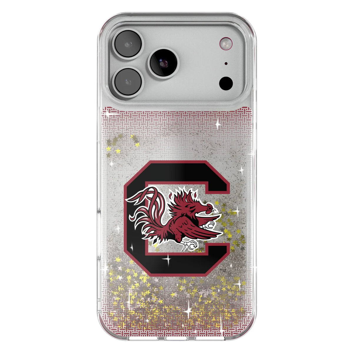 University of South Carolina Gamecocks Linen Glitter Phone Case for Apple iPhone