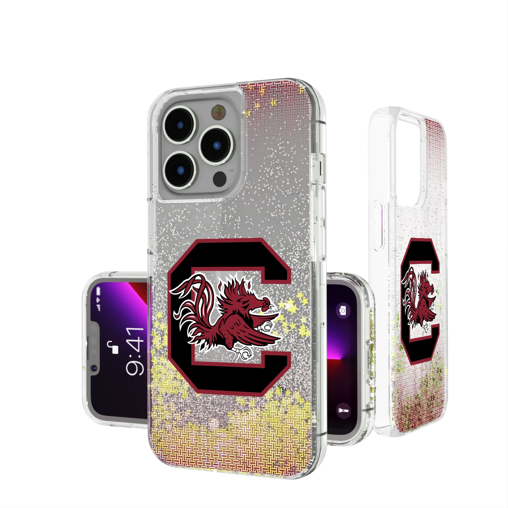 University of South Carolina Gamecocks Linen iPhone Glitter Phone Case for Apple iPhone