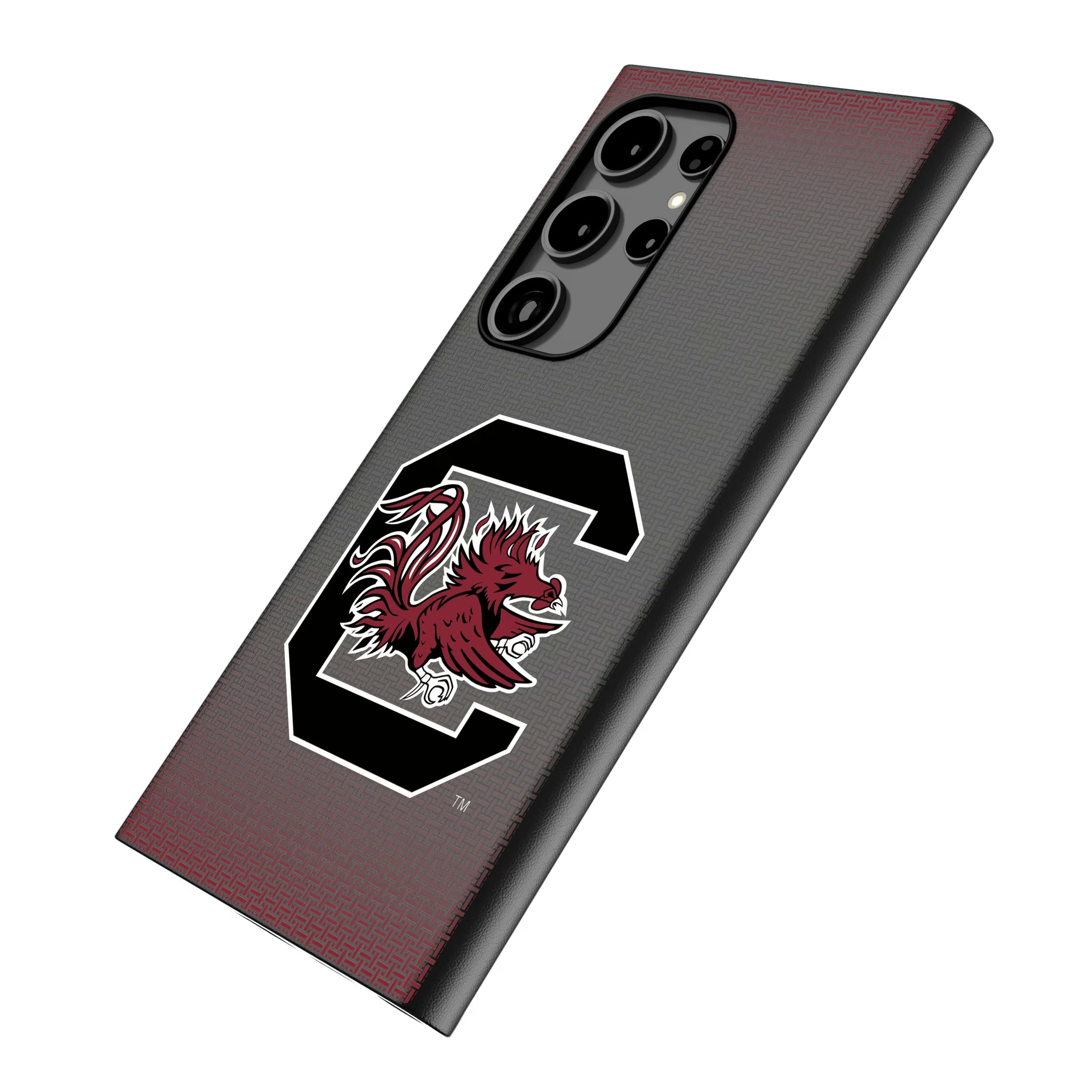 University of South Carolina Gamecocks Linen Galaxy MagSafe Compatible Phone Case for Samsung Galaxy - Isometric View