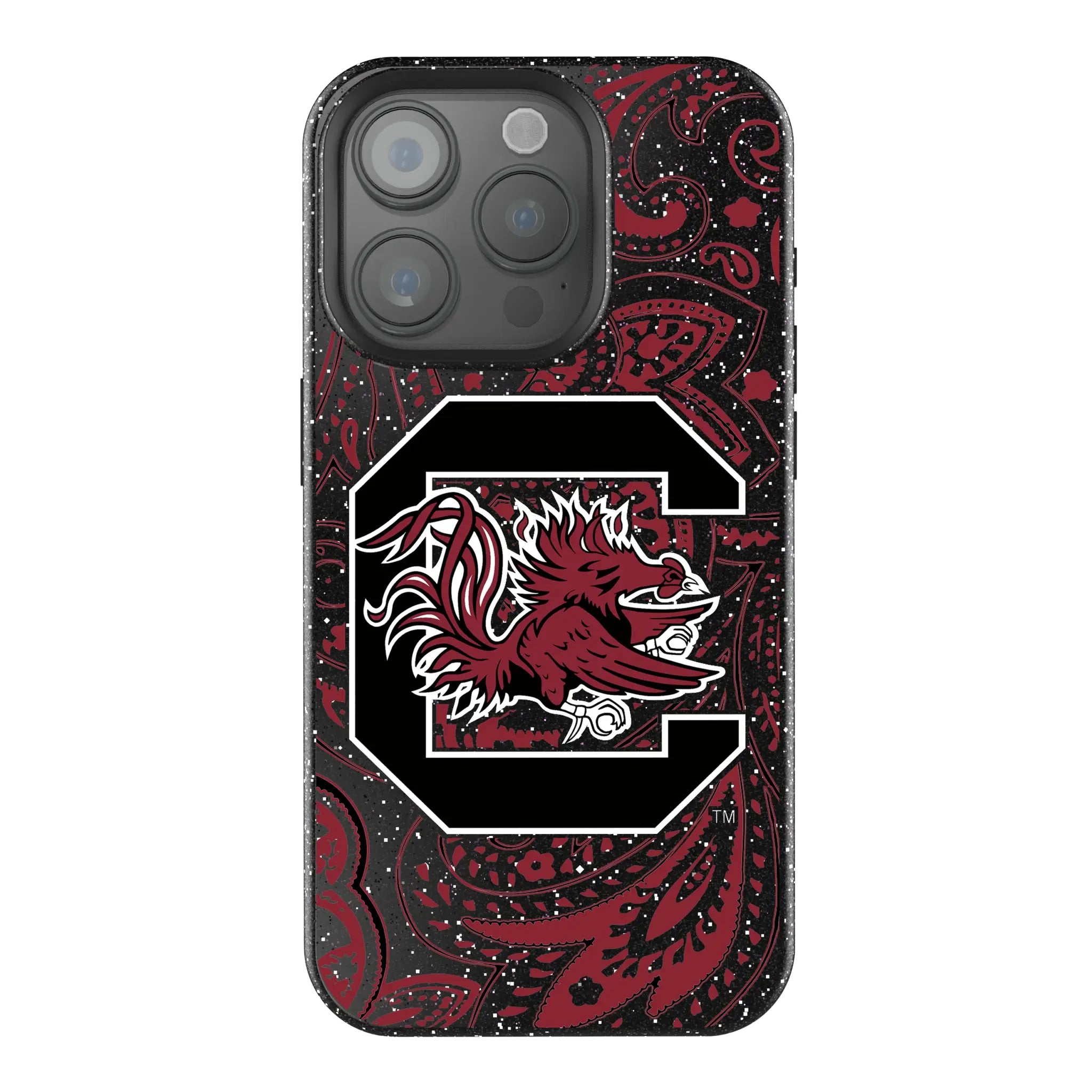 University of South Carolina Gamecocks Paisley iPhone Bling Phone Case for Apple iPhone