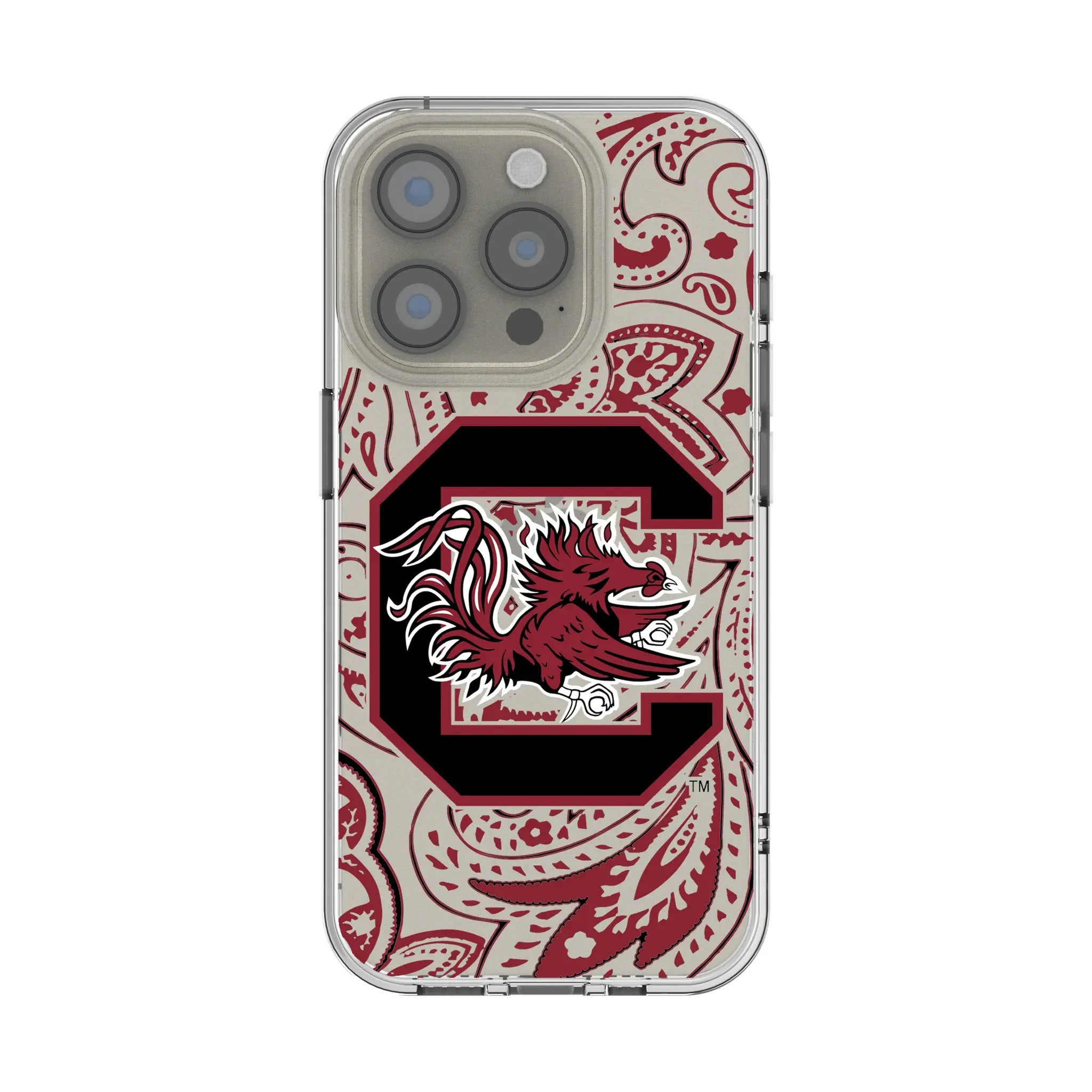University of South Carolina Gamecocks Paisley iPhone Clear Phone Case for Apple iPhone
