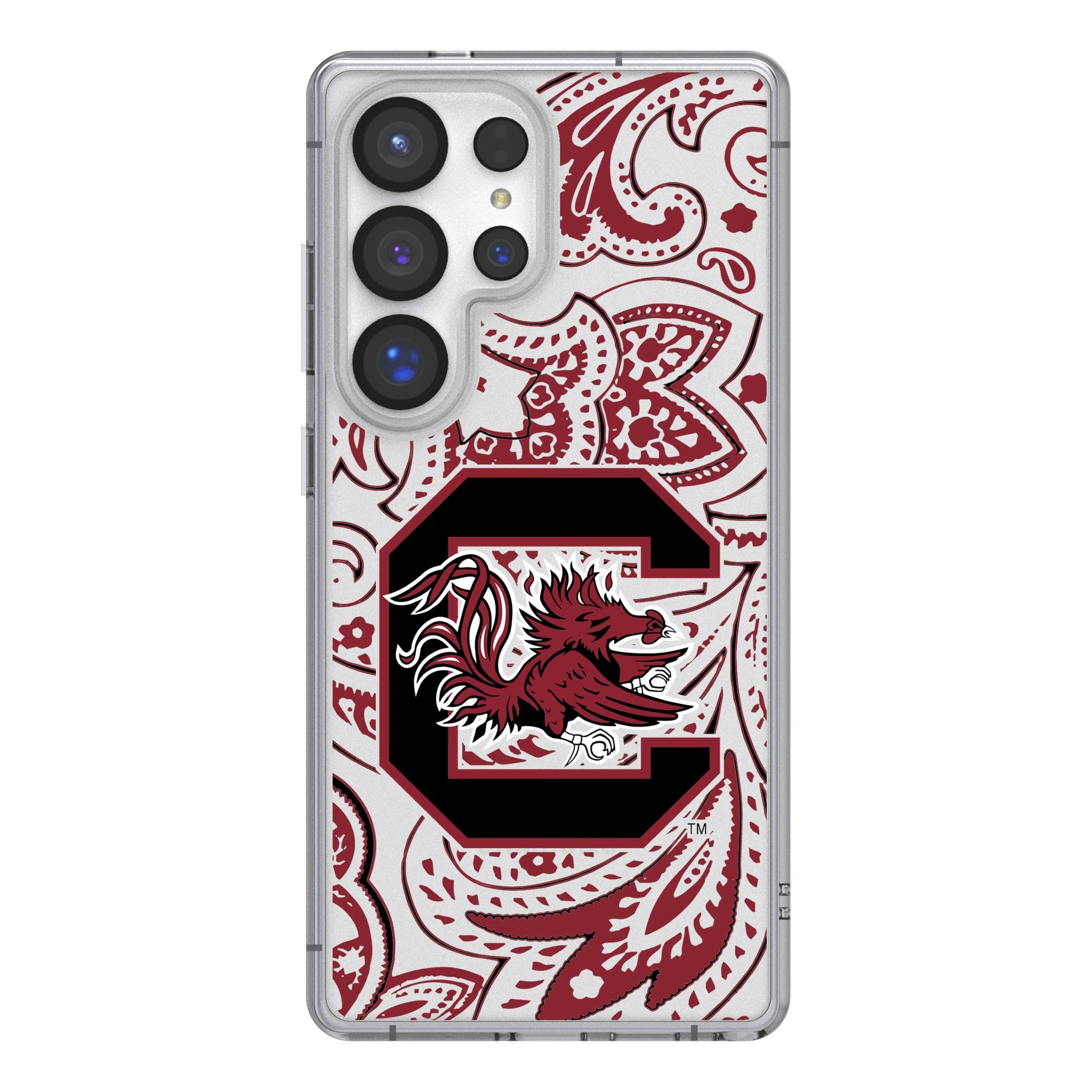 University of South Carolina Gamecocks Paisley Galaxy Clear Phone Case for Samsung Galaxy