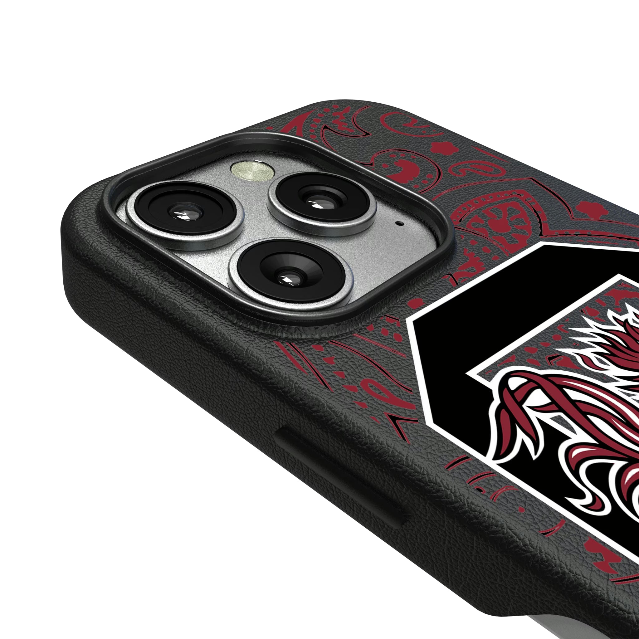 University of South Carolina Gamecocks Paisley iPhone MagSafe Compatible Phone Case for Apple iPhone - Detail