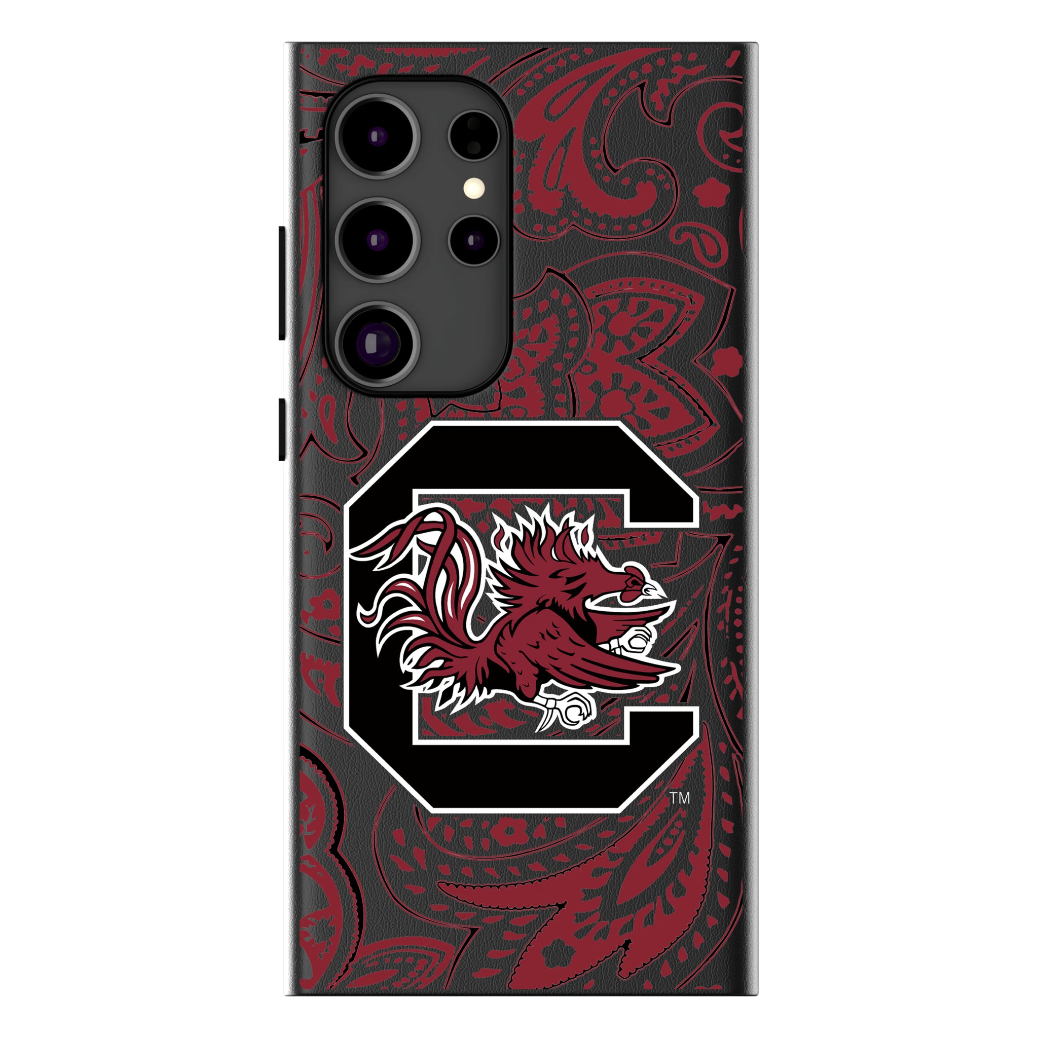 University of South Carolina Gamecocks Paisley Galaxy MagSafe Compatible Phone Case for Samsung Galaxy