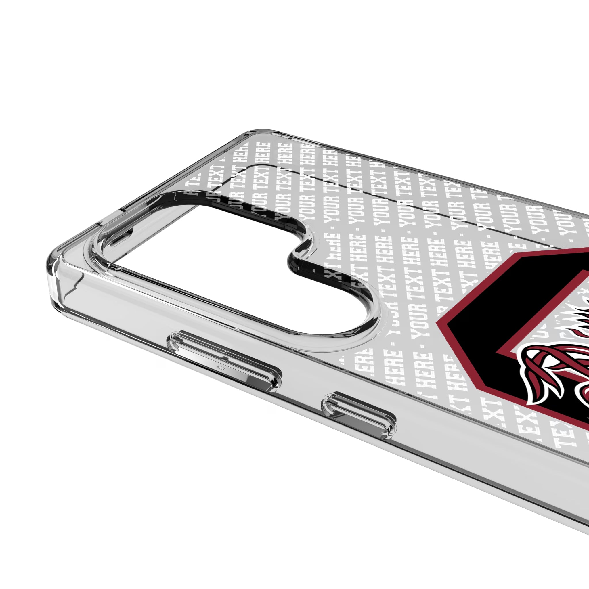 University of South Carolina Gamecocks Personalized EndZone Plus Galaxy Clear Phone Case for Samsung Galaxy - Detail