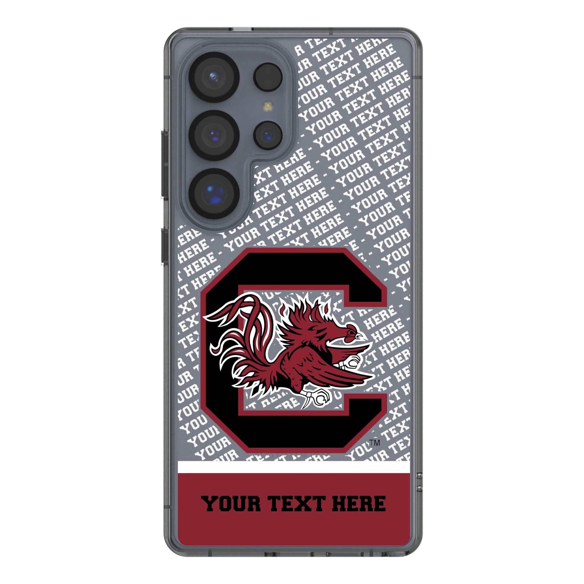 University of South Carolina Gamecocks Personalized EndZone Plus Galaxy Clear Phone Case for Samsung Galaxy