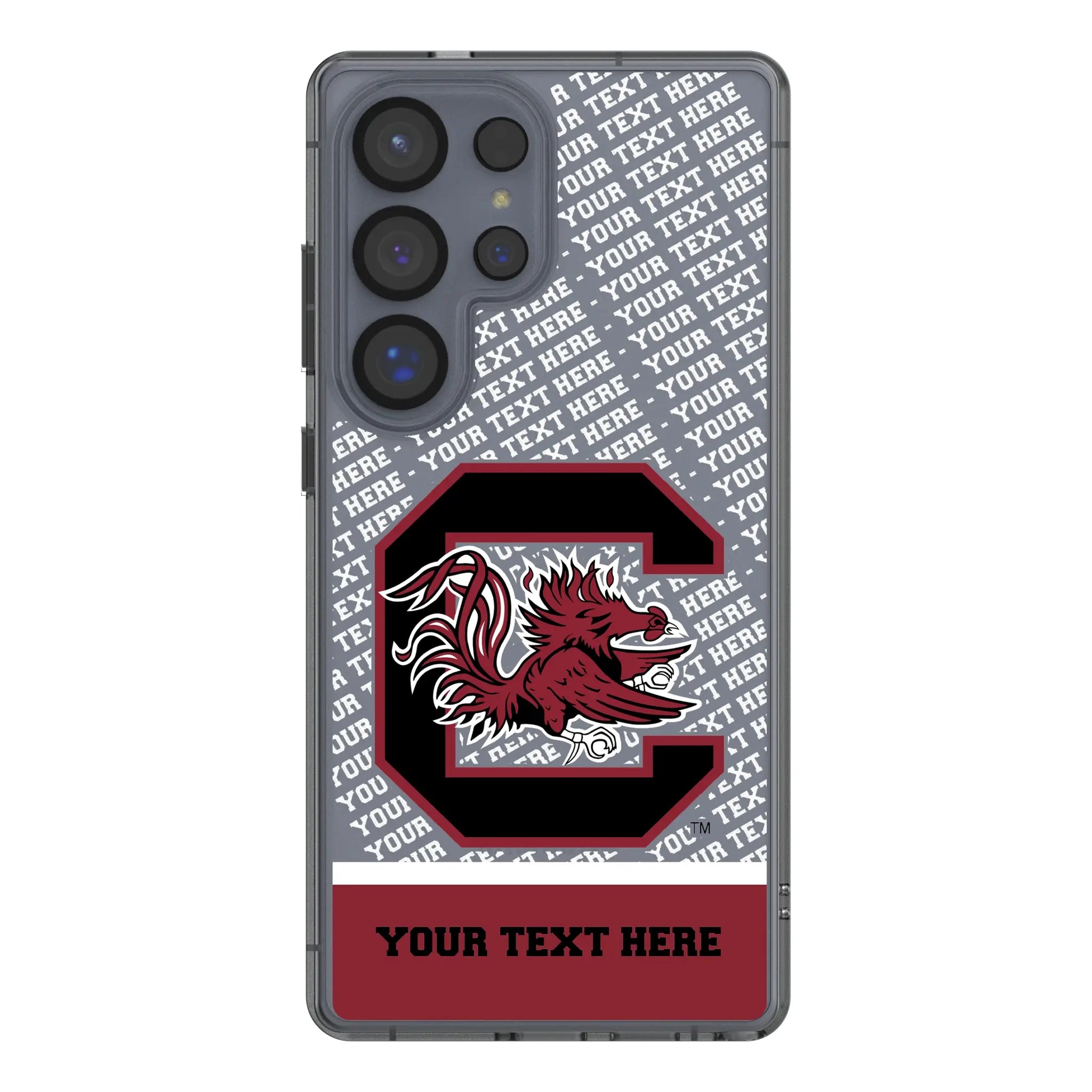 University of South Carolina Gamecocks Personalized EndZone Plus Galaxy Clear Phone Case for Samsung Galaxy#Device_Galaxy S25 Ultra