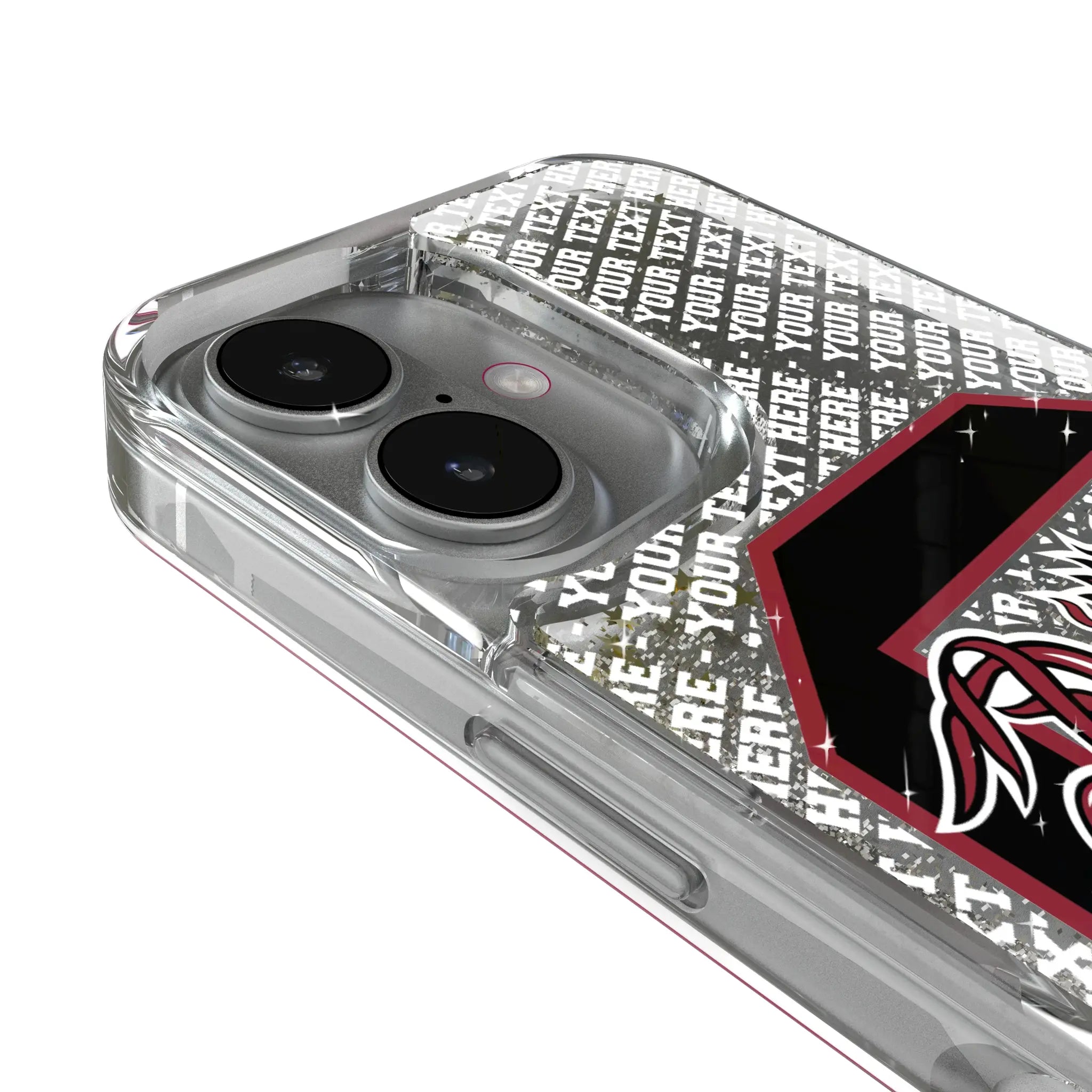 University of South Carolina Gamecocks Personalized EndZone Plus iPhone Glitter Phone Case for Apple iPhone - Detail