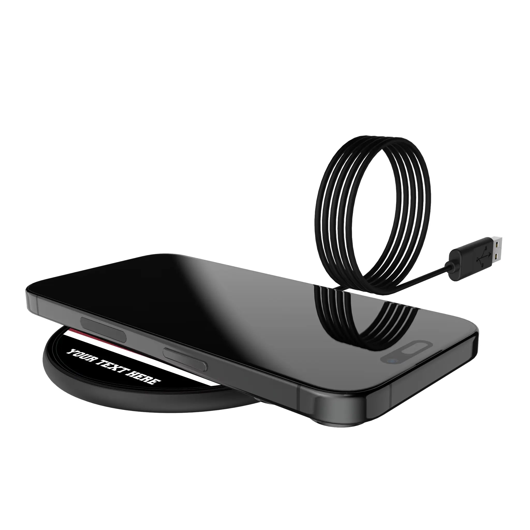 University of South Carolina Gamecocks Personalized Endzone Solid 15-Watt Wireless Charger - Lifestyle