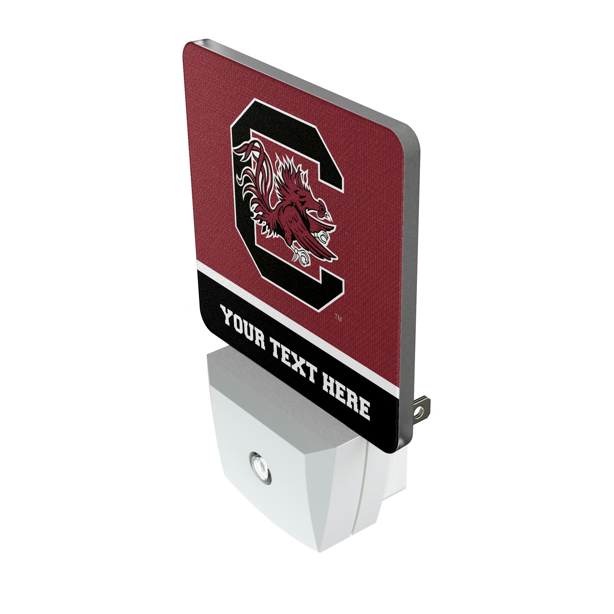 University of South Carolina Gamecocks Personalized Endzone Solid Night Light 2-Pack - Isometric View
