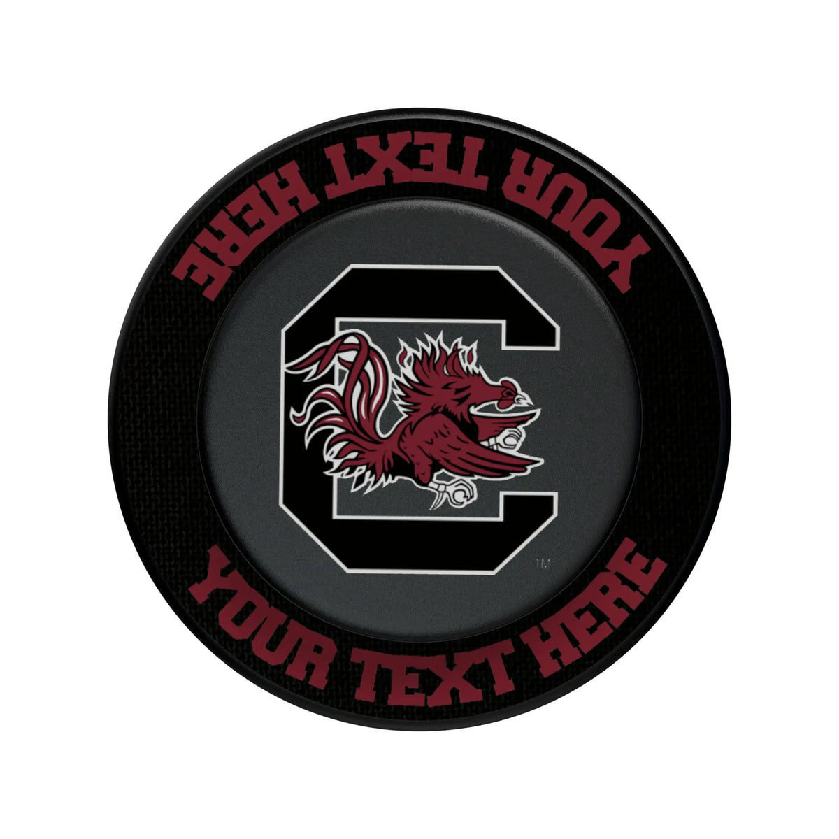 University of South Carolina Gamecocks Personalized Endzone Solid Popsockets Round Magnetic