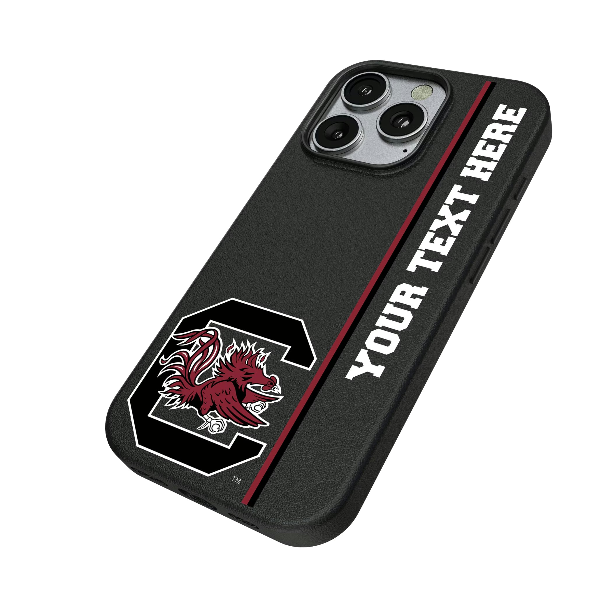 University of South Carolina Gamecocks Personalized Sidebard iPhone MagSafe Compatible Phone Case for Apple iPhone - Isometric View