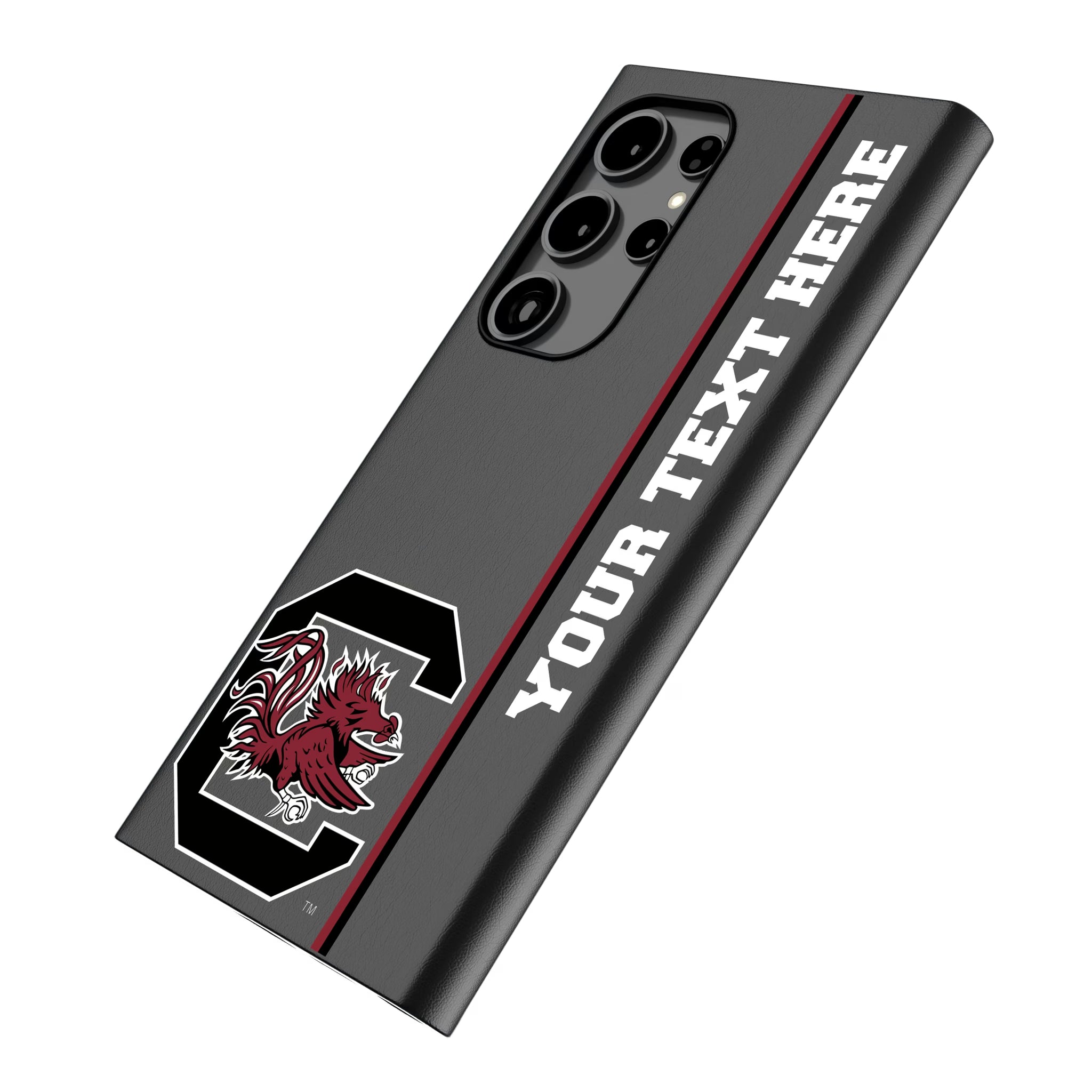 University of South Carolina Gamecocks Personalized Sidebard Galaxy MagSafe Compatible Phone Case for Samsung Galaxy - Isometric View