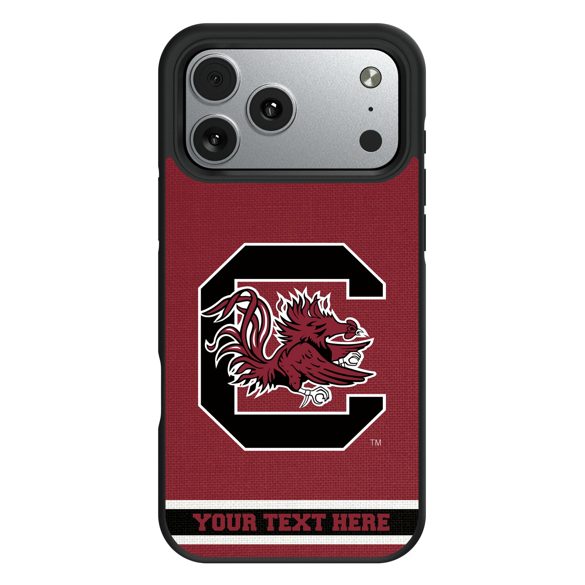 University of South Carolina Gamecocks Personalized Stripe iPhone Bump Phone Case for Apple iPhone#Device_iPhone 17 Pro Max
