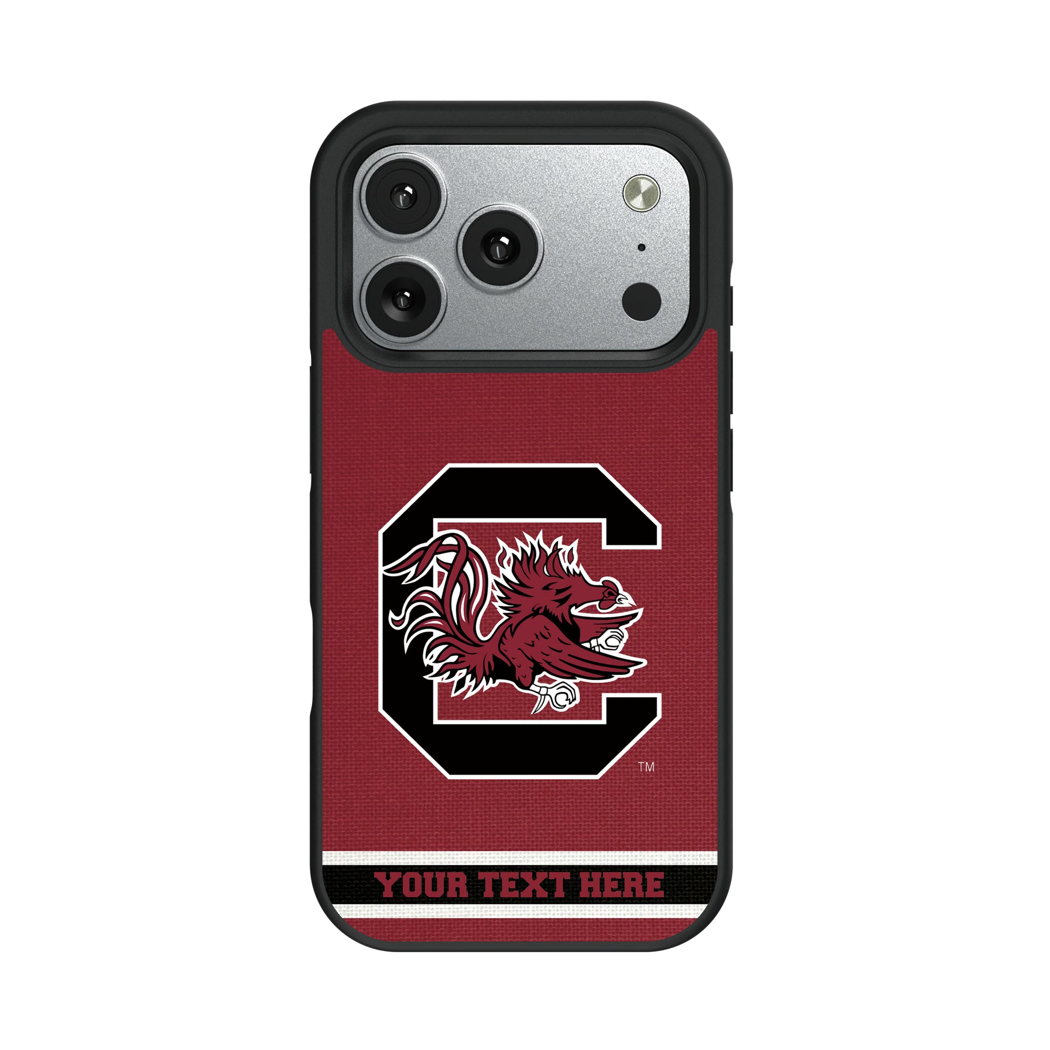 University of South Carolina Gamecocks Personalized Stripe iPhone Bump Phone Case for Apple iPhone#Device_iPhone 17 Pro