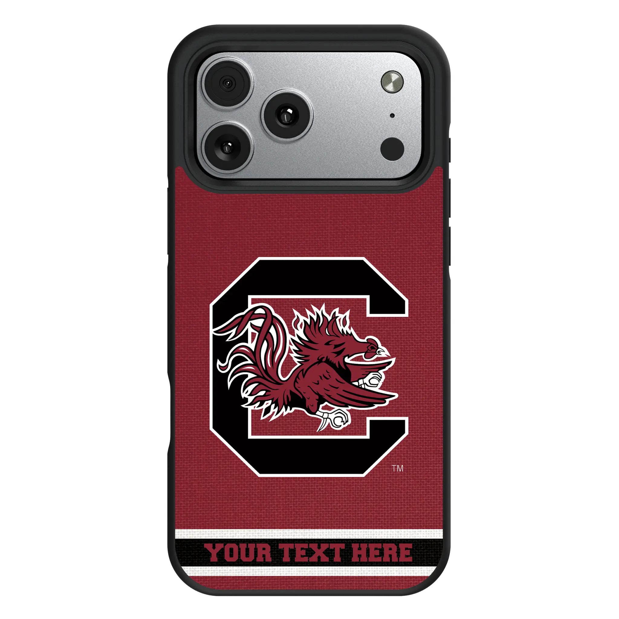 University of South Carolina Gamecocks Personalized Stripe iPhone Bump Phone Case for Apple iPhone#Device_iPhone 17 Pro Max