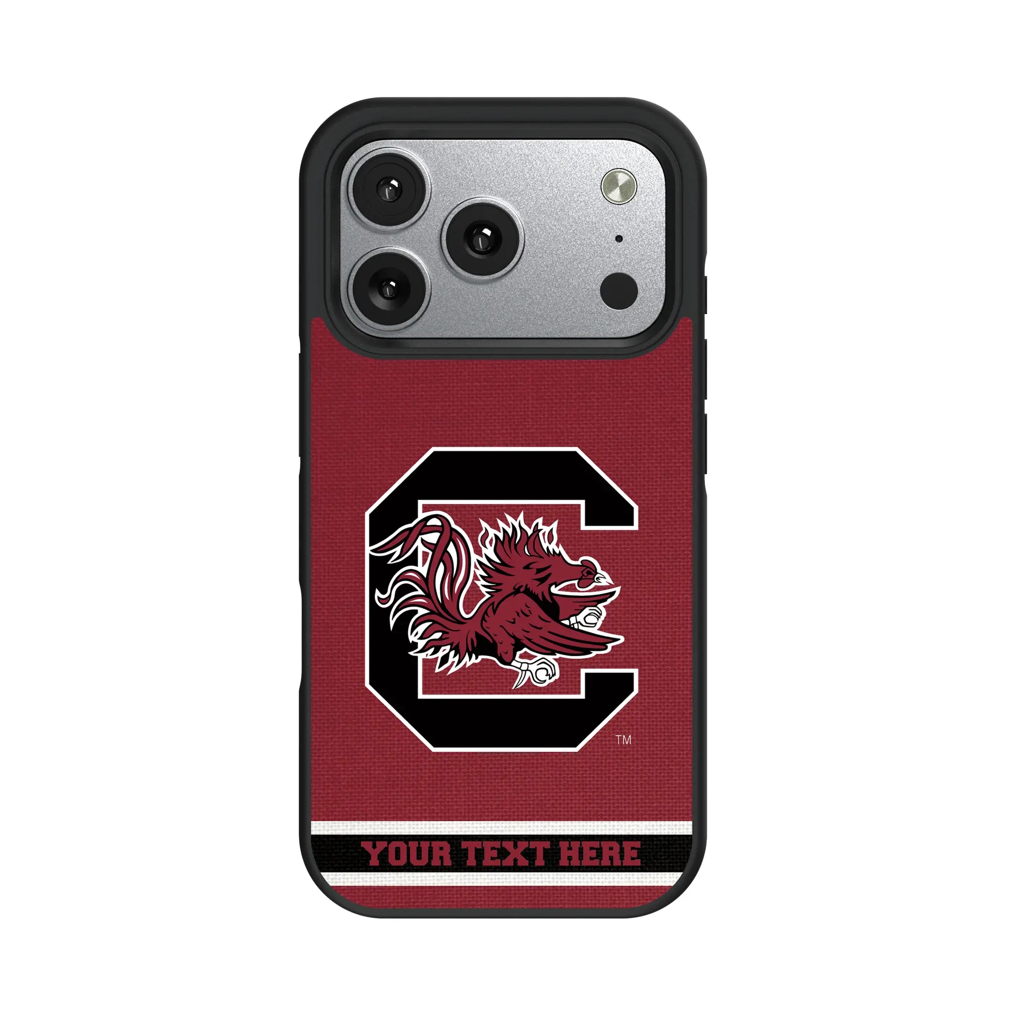 University of South Carolina Gamecocks Personalized Stripe iPhone Bump Phone Case for Apple iPhone#Device_iPhone 17 Pro