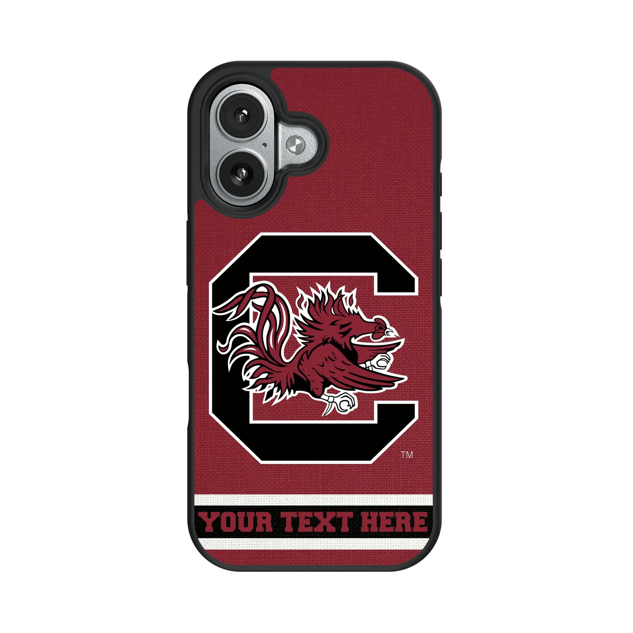 University of South Carolina Gamecocks Personalized Stripe iPhone Bump Phone Case for Apple iPhone#Device_iPhone 17