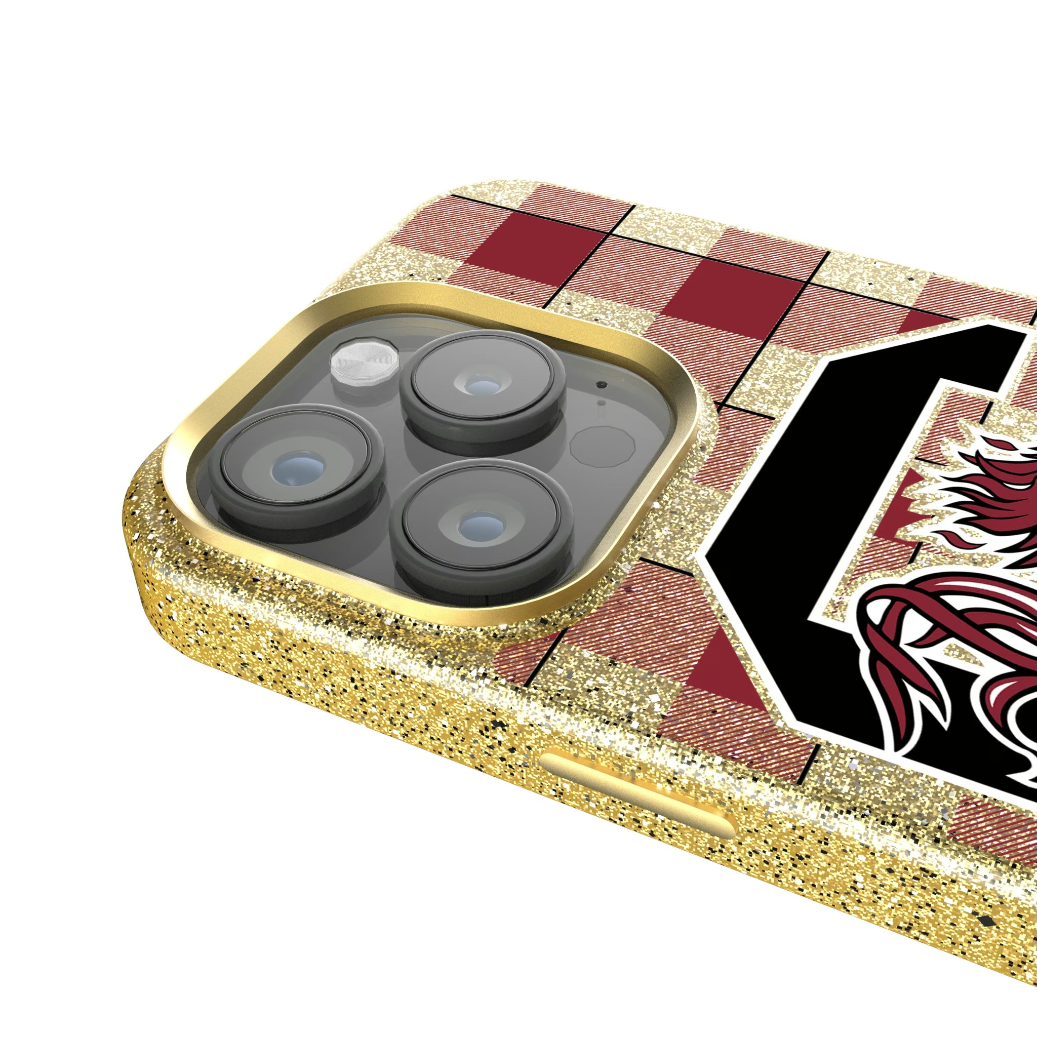 University of South Carolina Gamecocks Plaid iPhone Bling Phone Case for Apple iPhone - Detail
