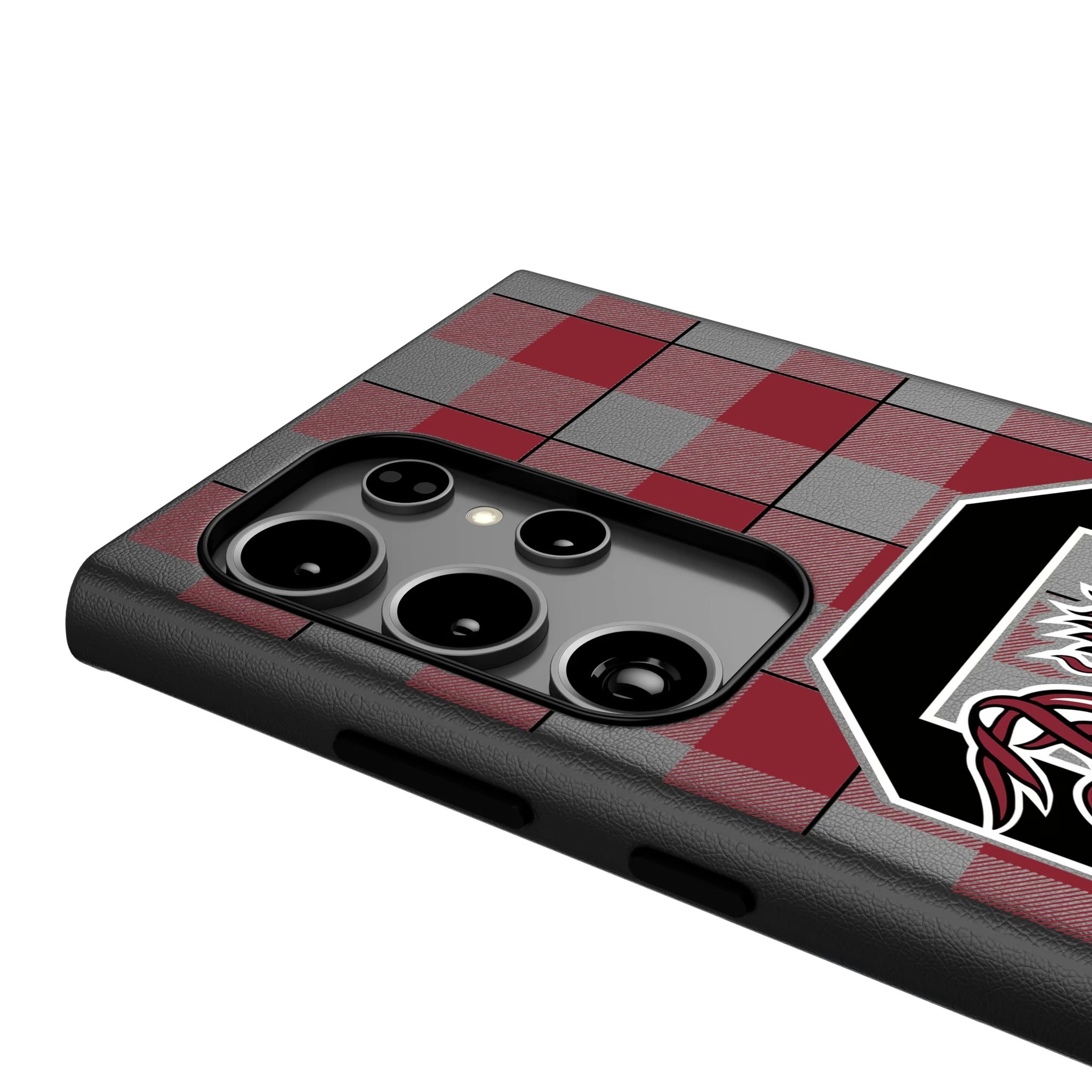 University of South Carolina Gamecocks Plaid Galaxy MagSafe Compatible Phone Case for Samsung Galaxy - Detail