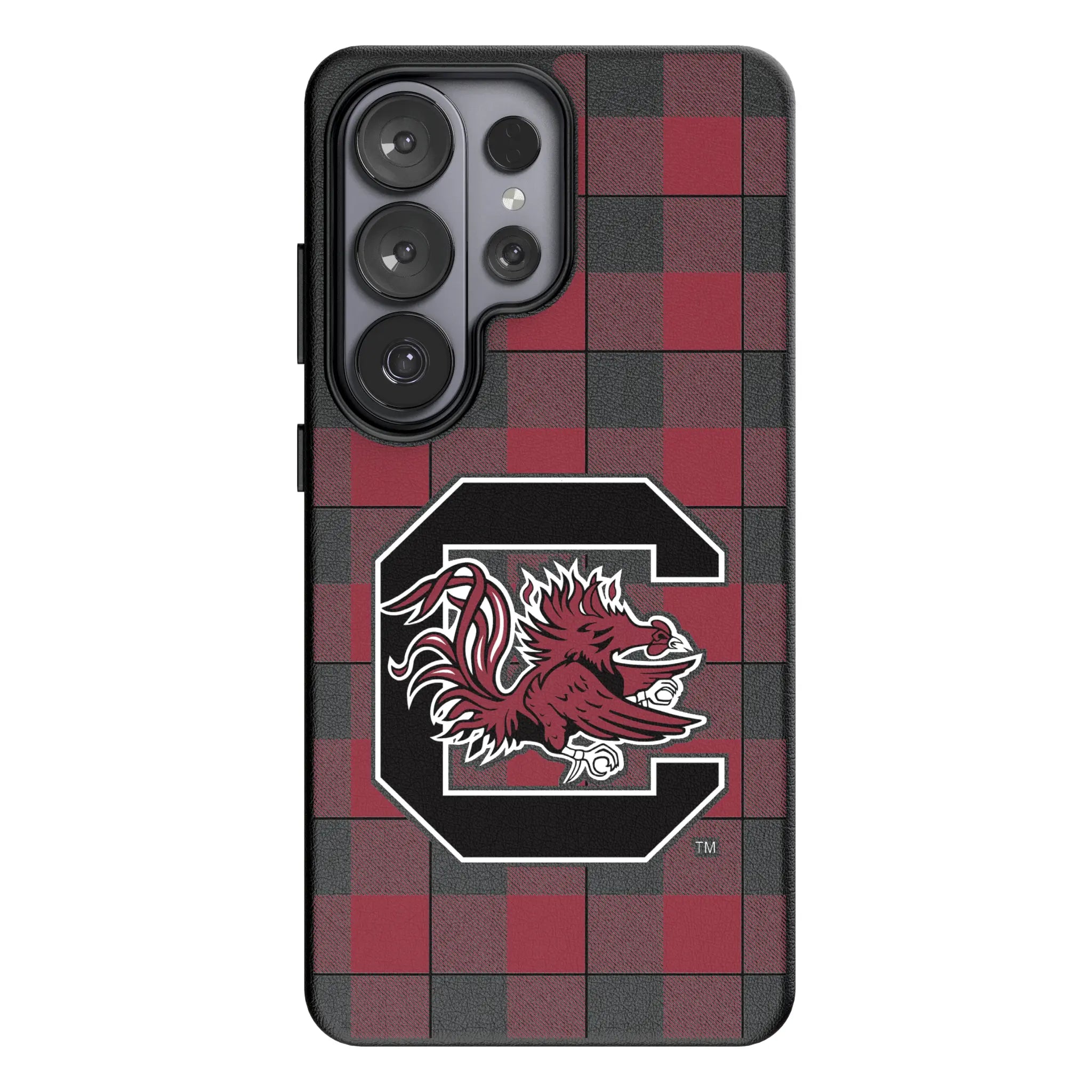 University of South Carolina Gamecocks Plaid Galaxy MagSafe Compatible Phone Case for Samsung Galaxy#Device_Galaxy S26 Ultra