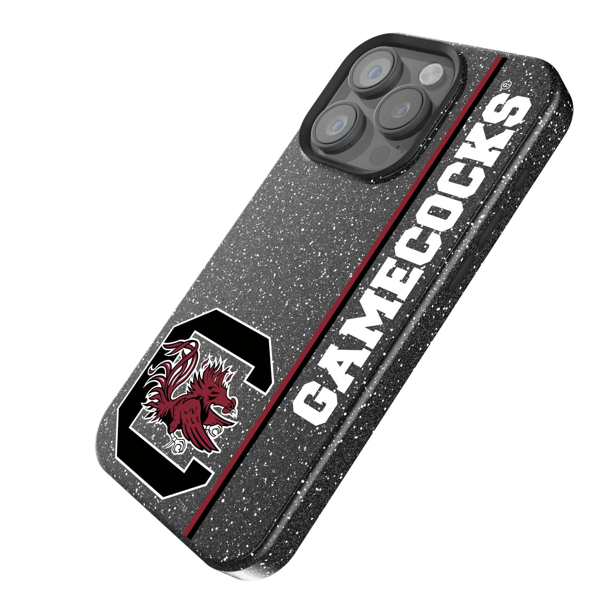 University of South Carolina Gamecocks Sidebar iPhone Bling Phone Case for Apple iPhone - Isometric View