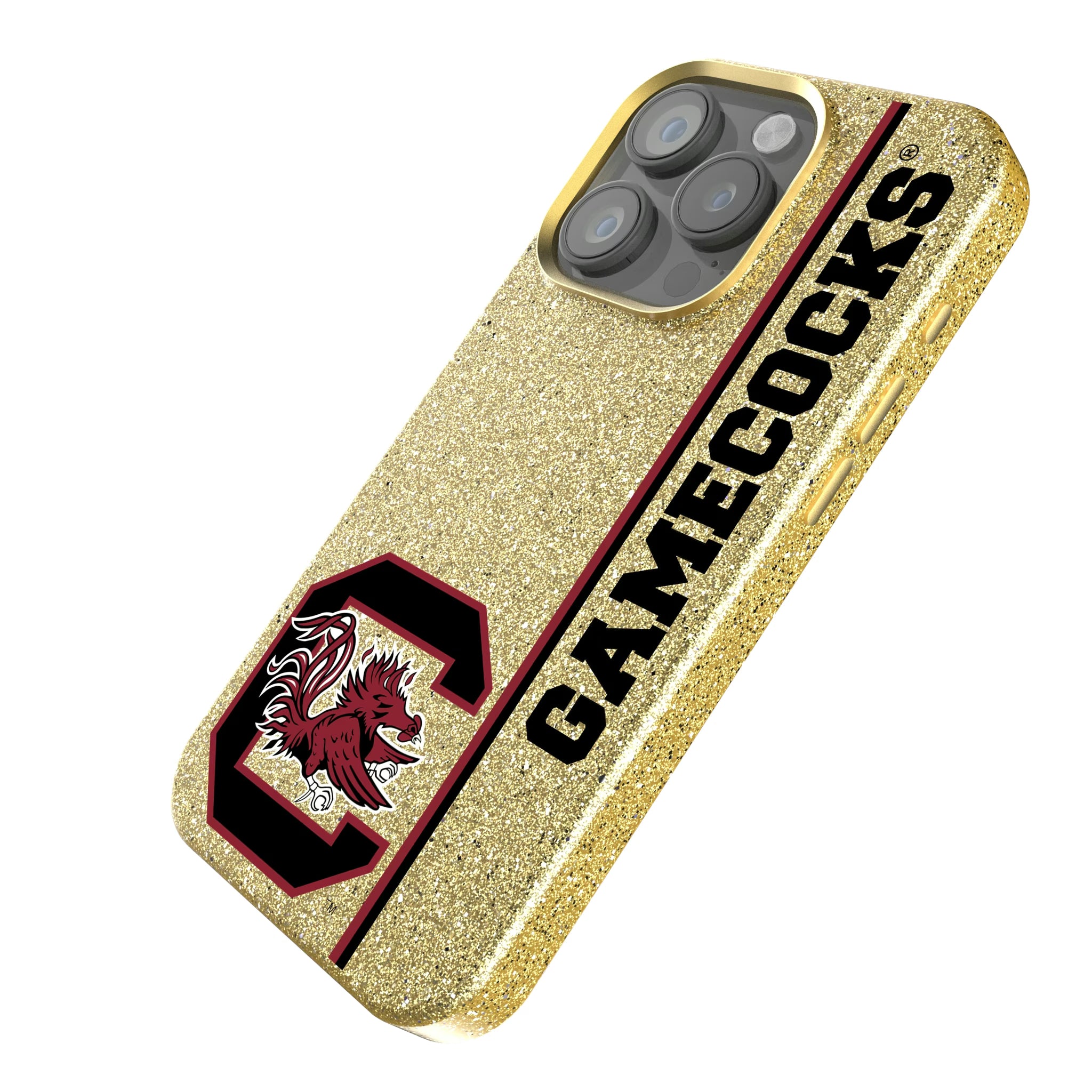 University of South Carolina Gamecocks Sidebar iPhone Bling Phone Case for Apple iPhone - Isometric View