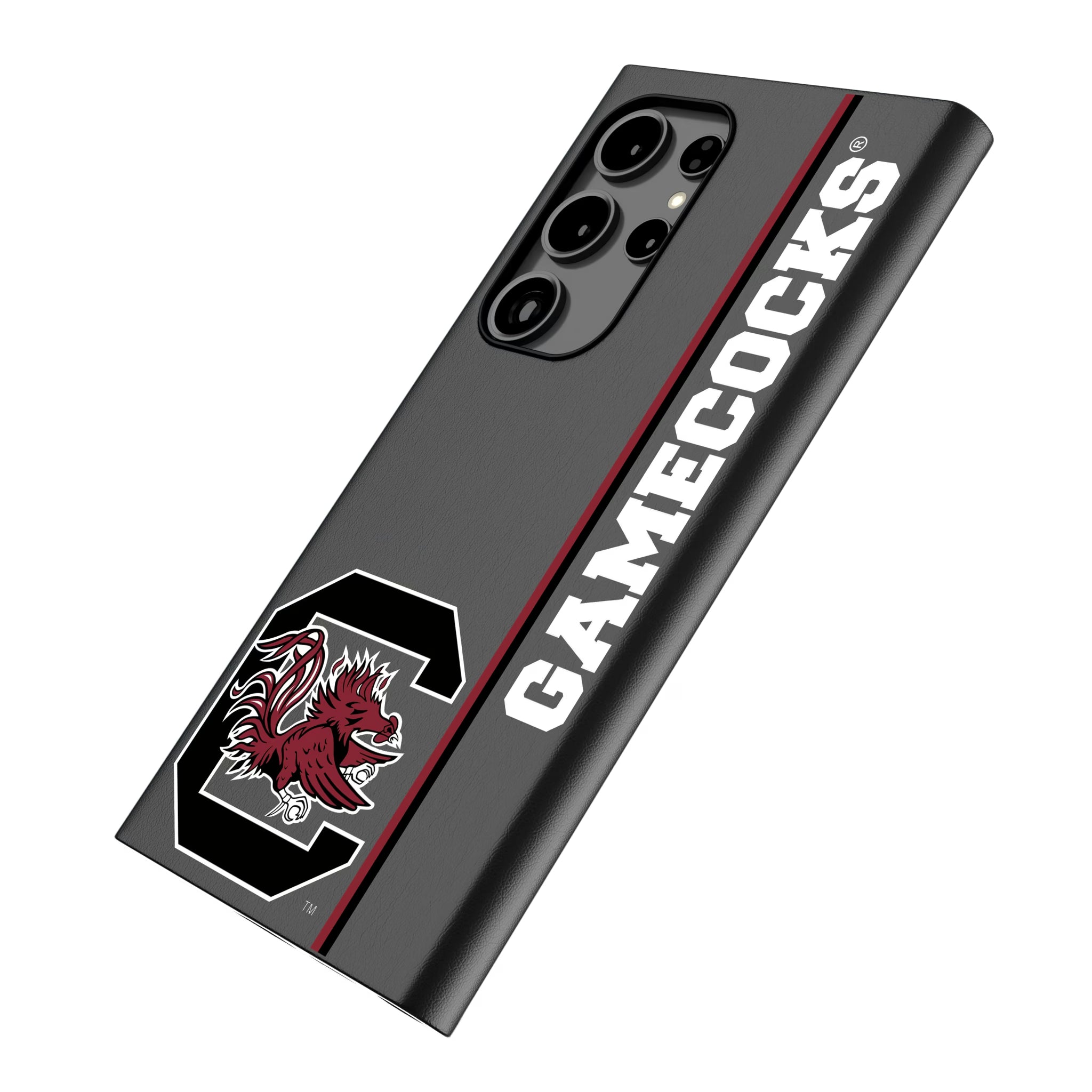 University of South Carolina Gamecocks Sidebar Galaxy MagSafe Compatible Phone Case for Samsung Galaxy - Isometric View