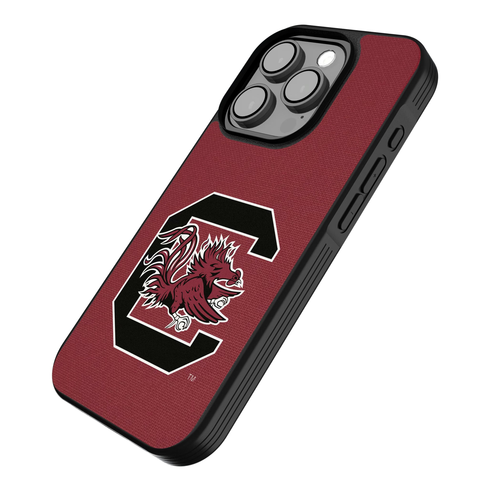 University of South Carolina Gamecocks Solid iPhone Bump Phone Case for Apple iPhone - Isometric View