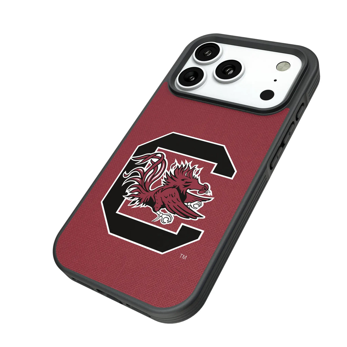 University of South Carolina Gamecocks Solid iPhone Bump Phone Case for Apple iPhone - Isometric View#Device_iPhone 18 Pro