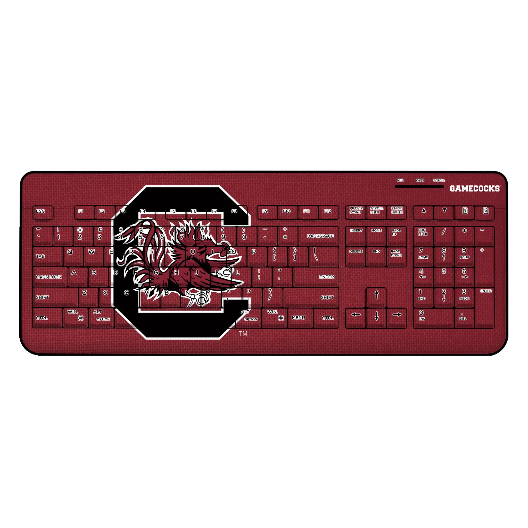 University of South Carolina Gamecocks Solid Wireless USB Keyboard