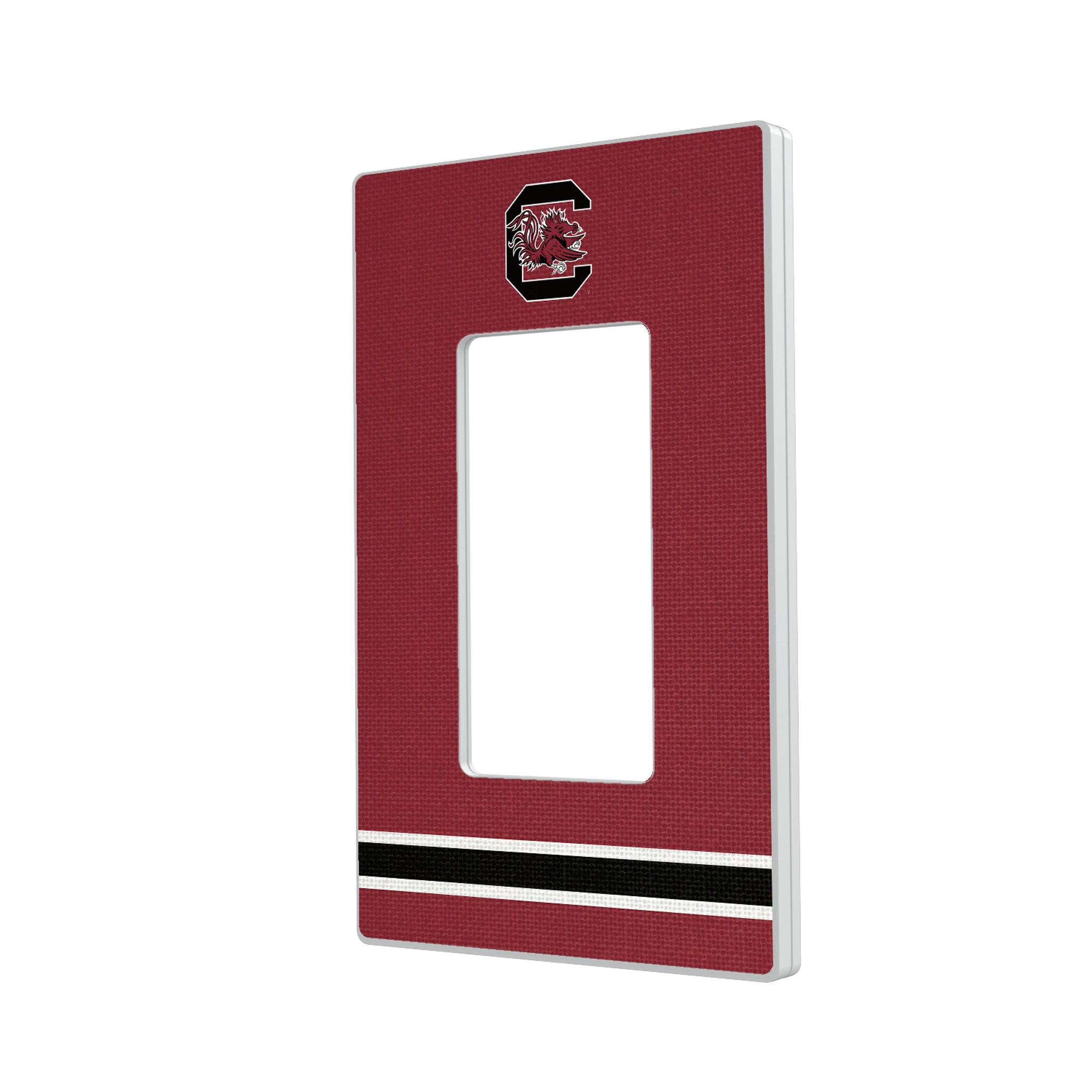 University of South Carolina Gamecocks Stripe Hidden-Screw Light Switch Plate#Style_Single Rocker