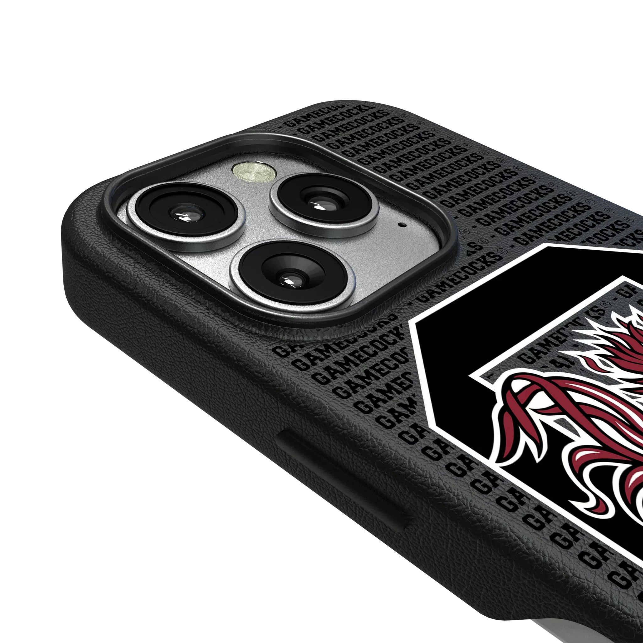 University of South Carolina Gamecocks Text Backdrop iPhone MagSafe Compatible Phone Case for Apple iPhone - Detail