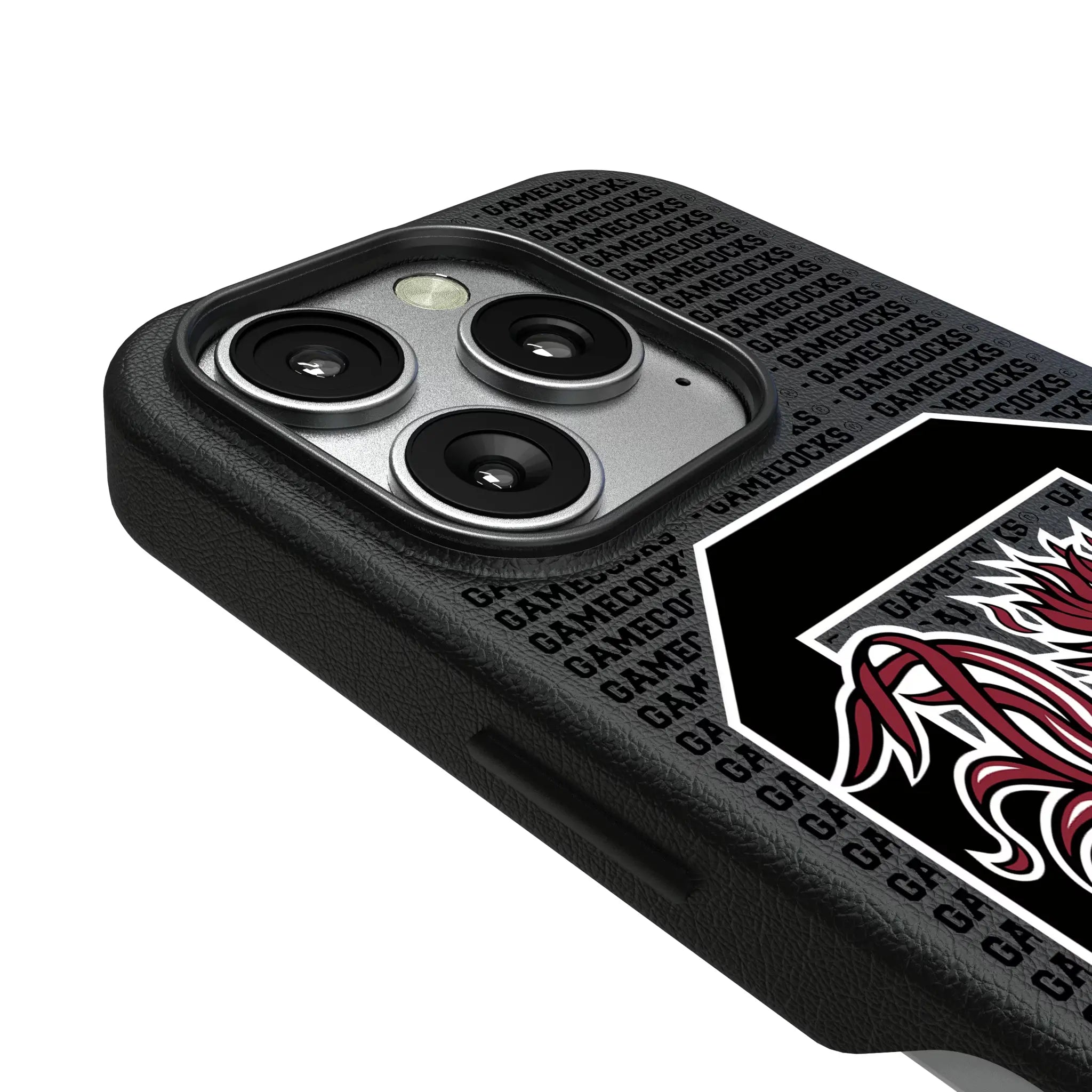 University of South Carolina Gamecocks Text Backdrop iPhone MagSafe Compatible Phone Case for Apple iPhone - Detail