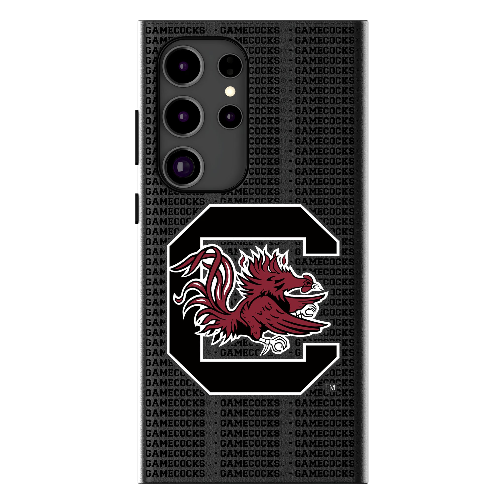 University of South Carolina Gamecocks Text Backdrop Galaxy MagSafe Compatible Phone Case for Samsung Galaxy