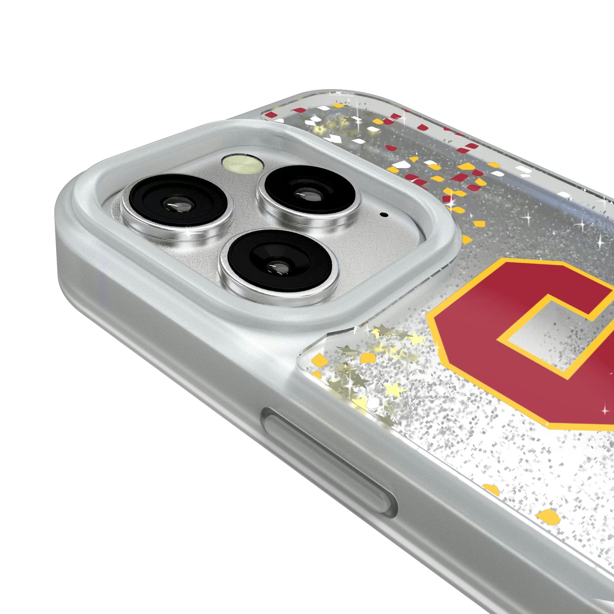 University of Southern California Trojans Confetti iPhone Glitter Phone Case for Apple iPhone - Detail#Device_iPhone 16 Pro
